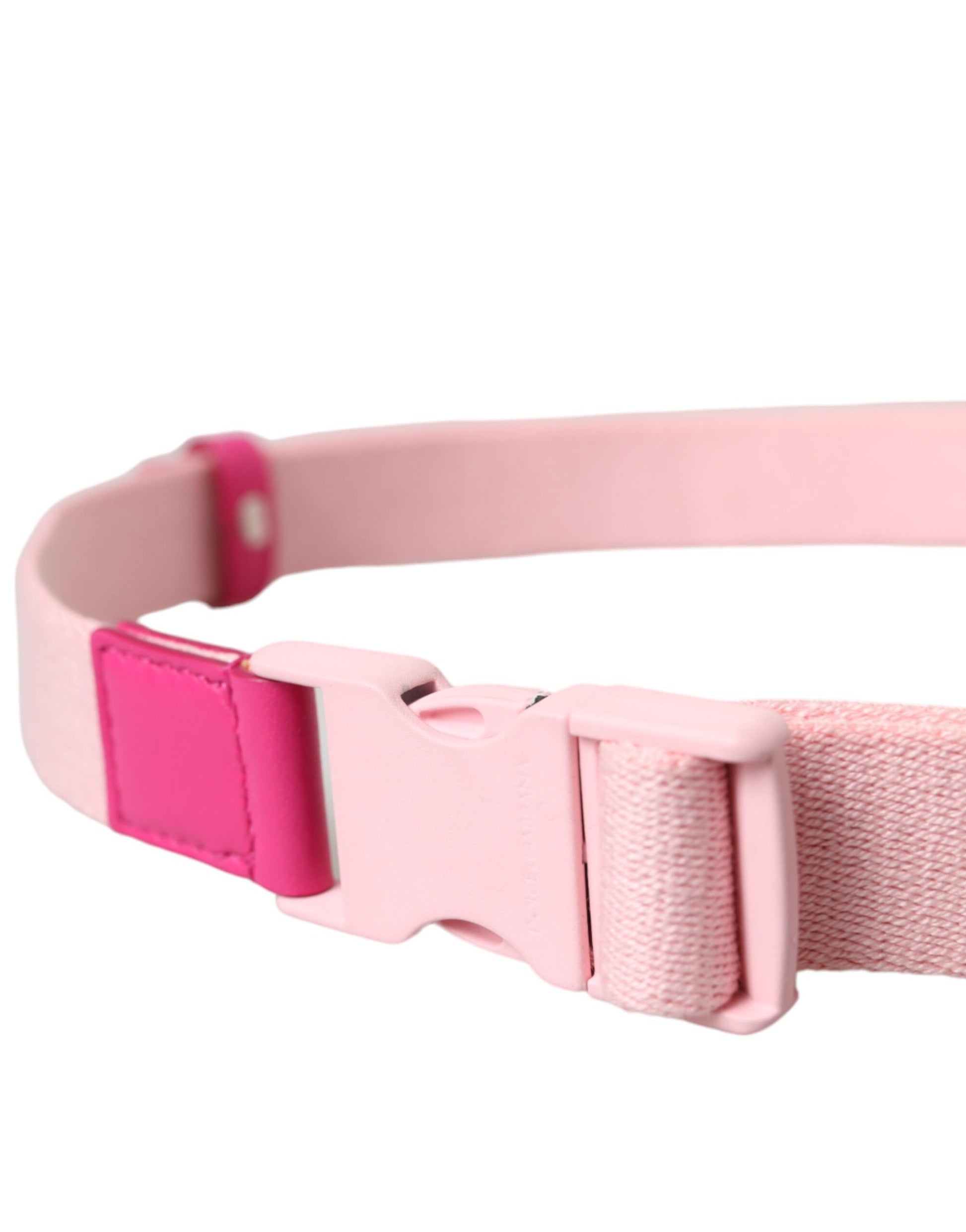 Rosa Canvas Stretch Kunststoff Schnalle Damen Gürtel