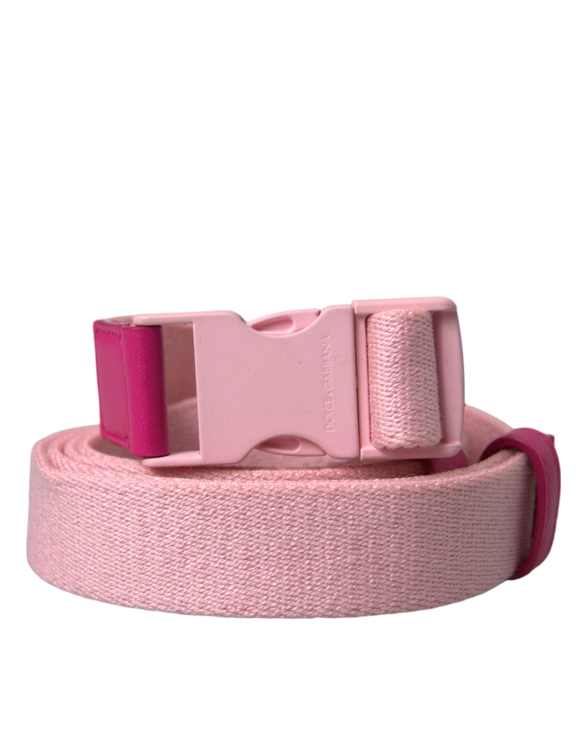 Rosa Canvas Stretch Kunststoff Schnalle Damen Gürtel