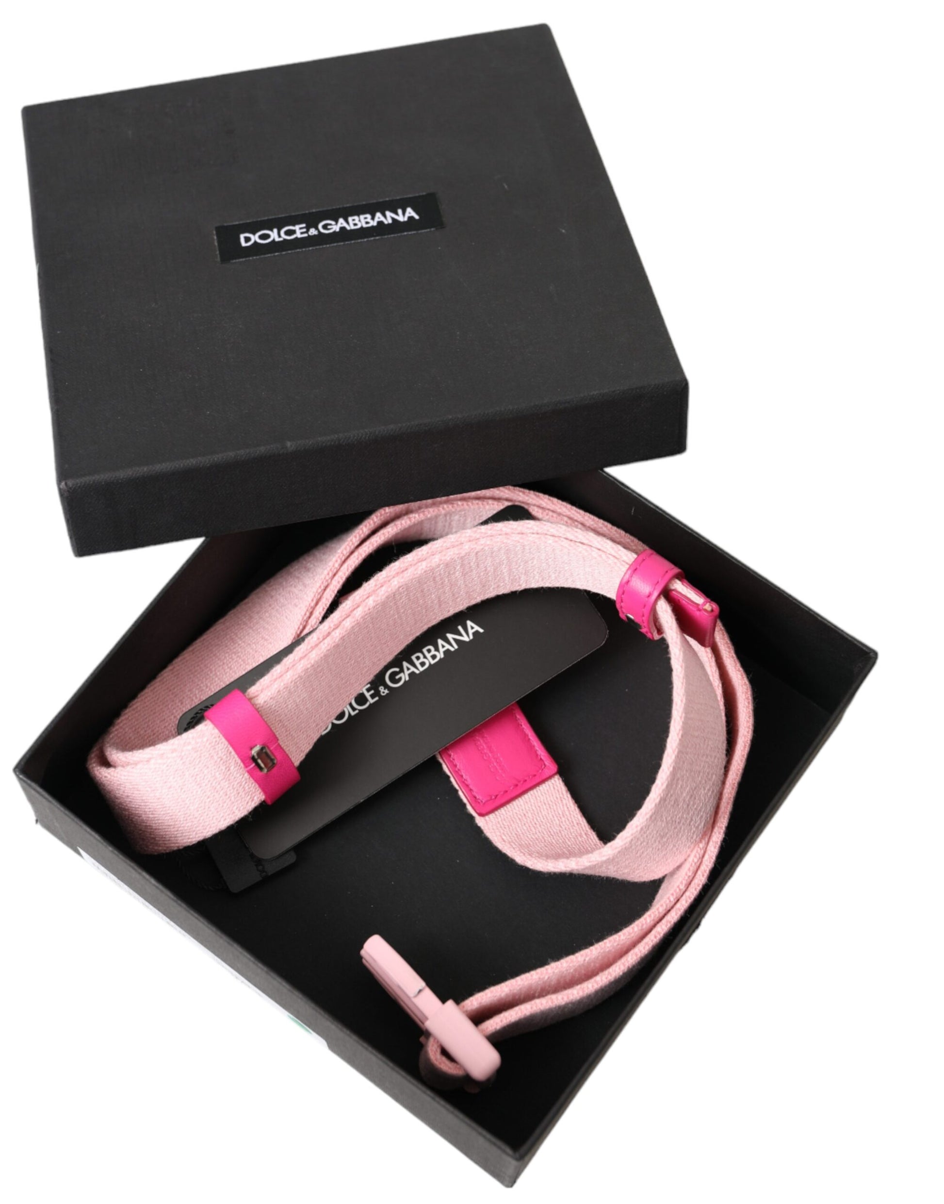 Rosa Canvas Stretch Kunststoff Schnalle Damen Gürtel
