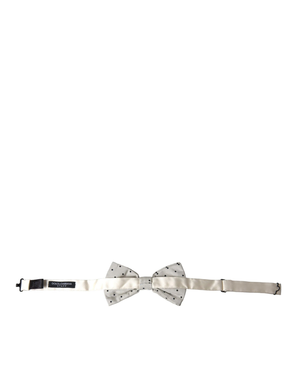 Weiß-schwarze Polka Dot Polyester Fliege Herren