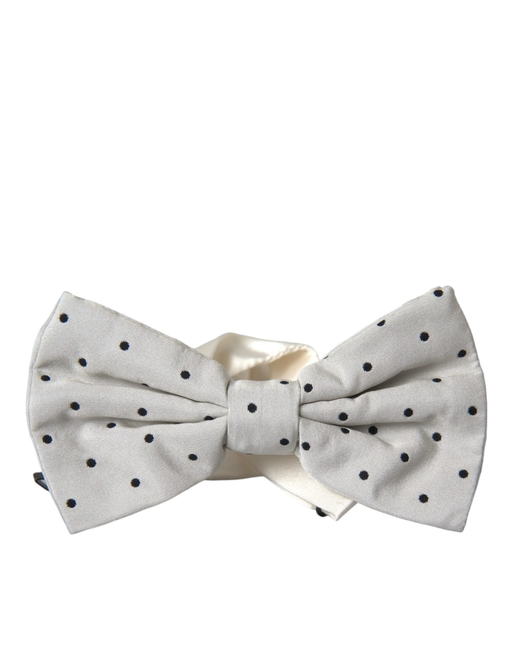 Weiß-schwarze Polka Dot Polyester Fliege Herren