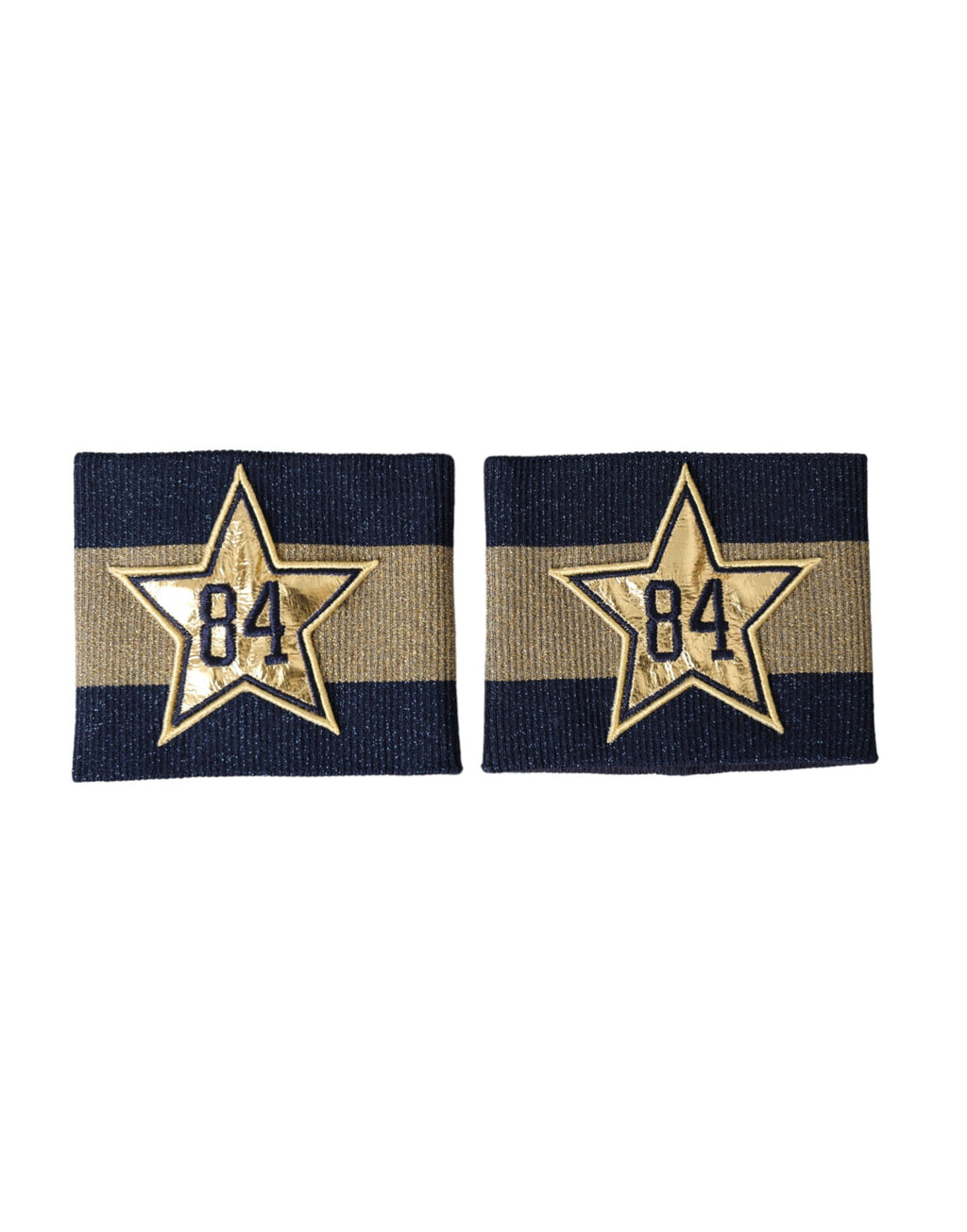 Viskosearmband mit Logo „Star 84“ in Schwarz und Gold