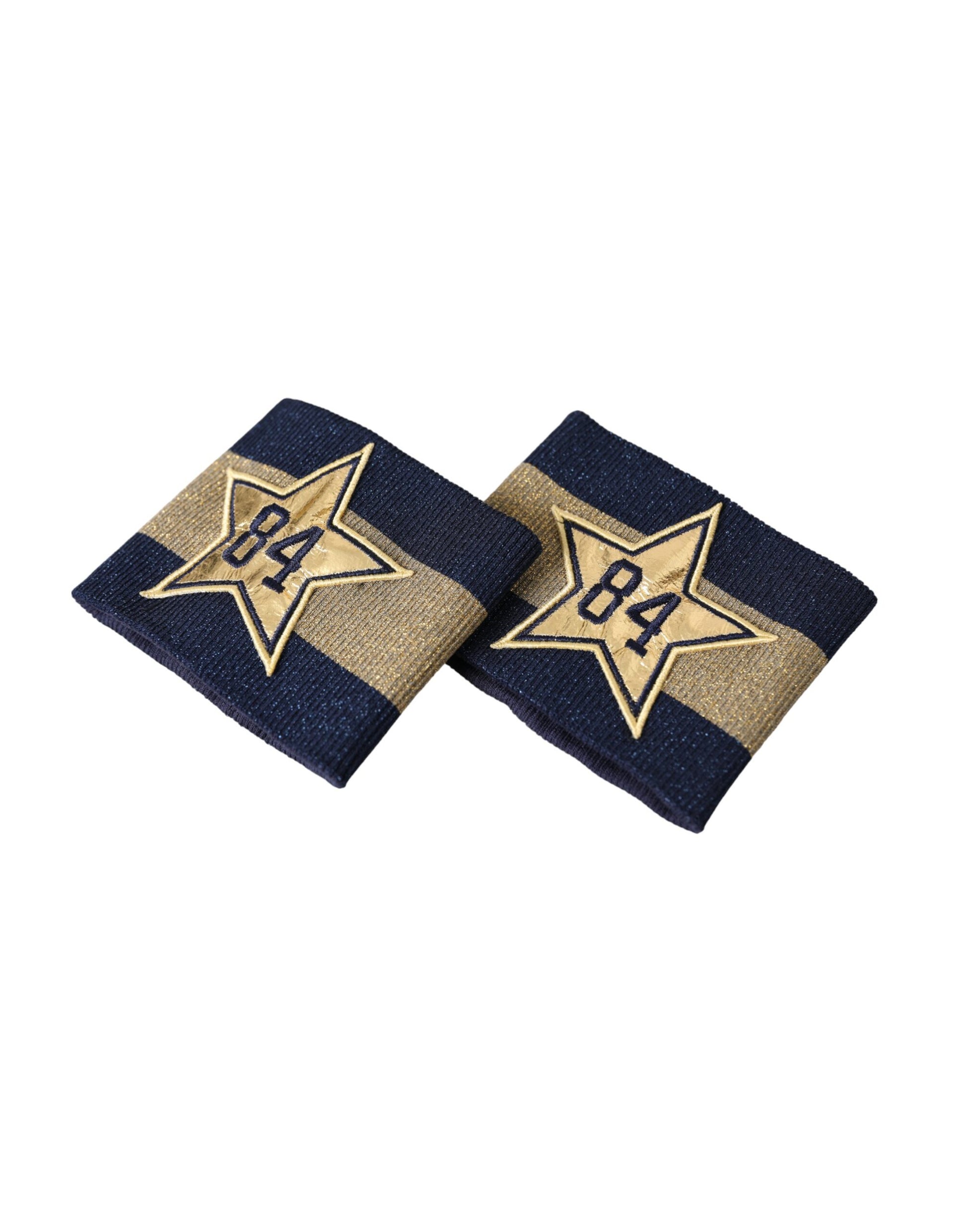 Viskosearmband mit Logo „Star 84“ in Schwarz und Gold