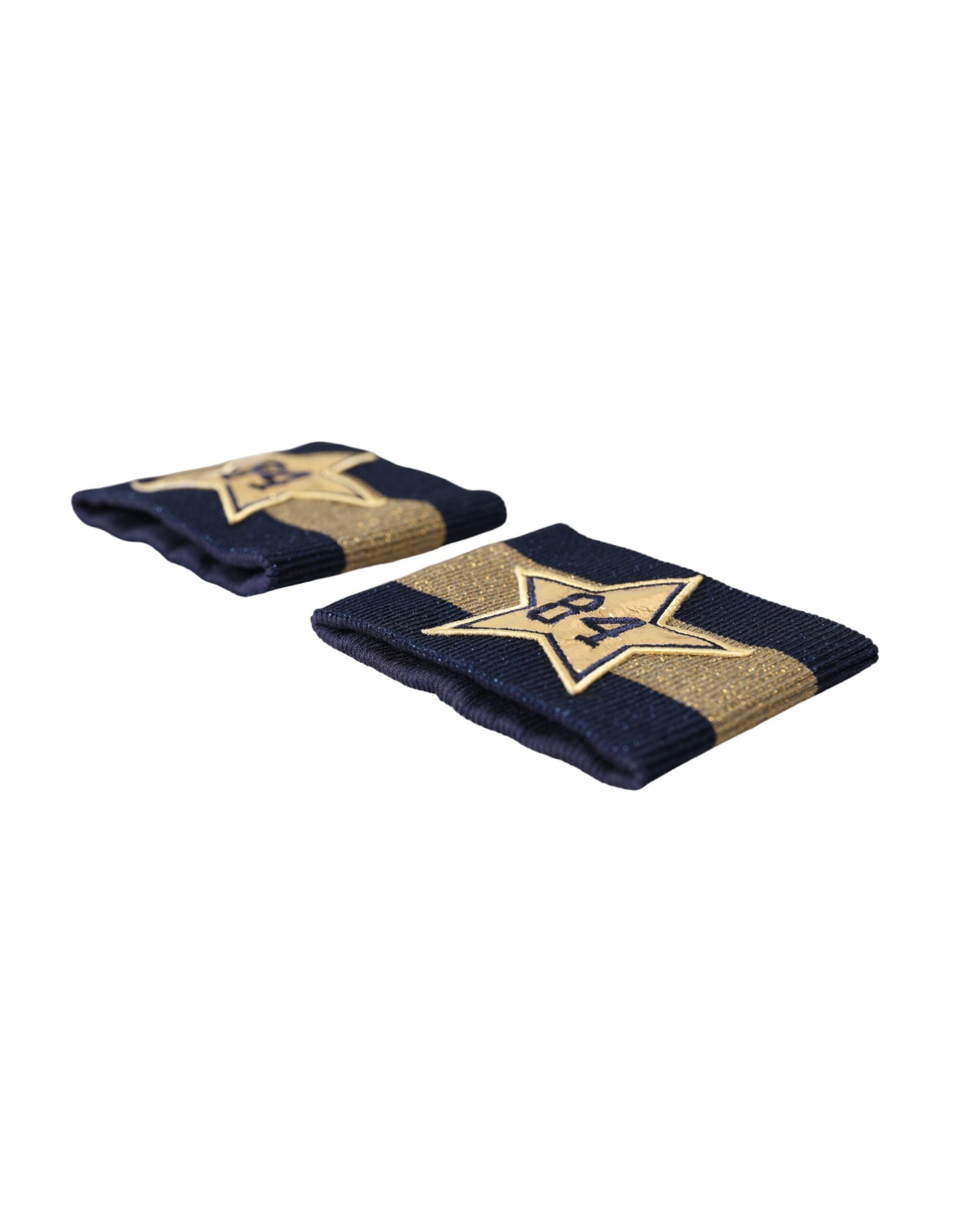Viskosearmband mit Logo „Star 84“ in Schwarz und Gold