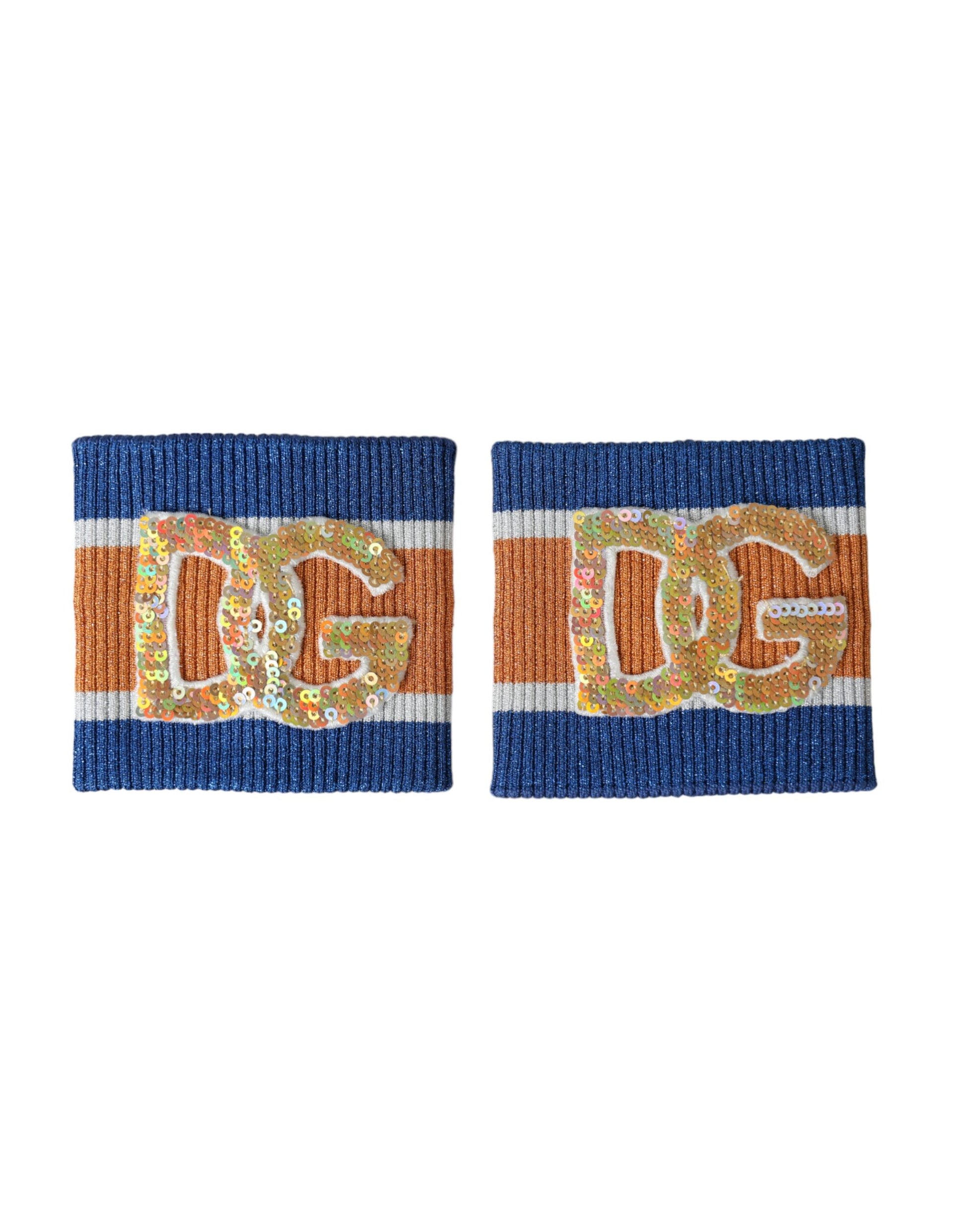 Mehrfarbiges Viskose-Armband mit Logo-Pailletten