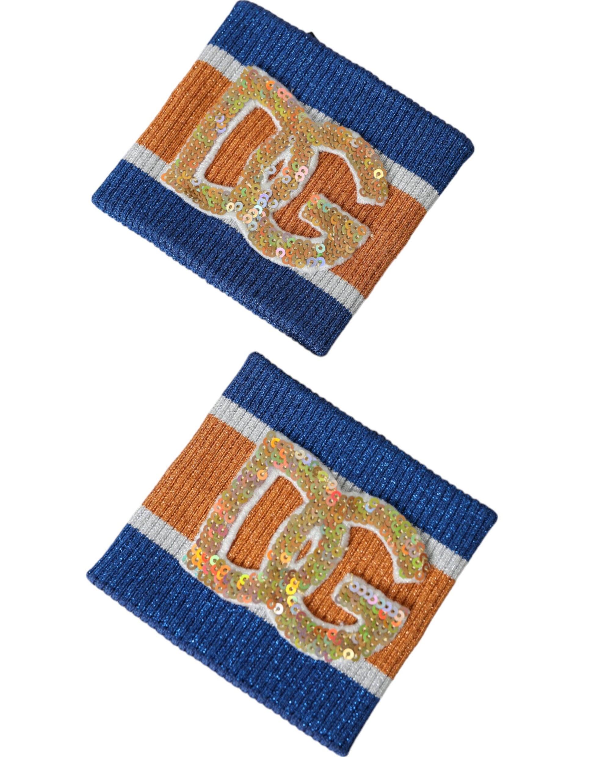 Mehrfarbiges Viskose-Armband mit Logo-Pailletten