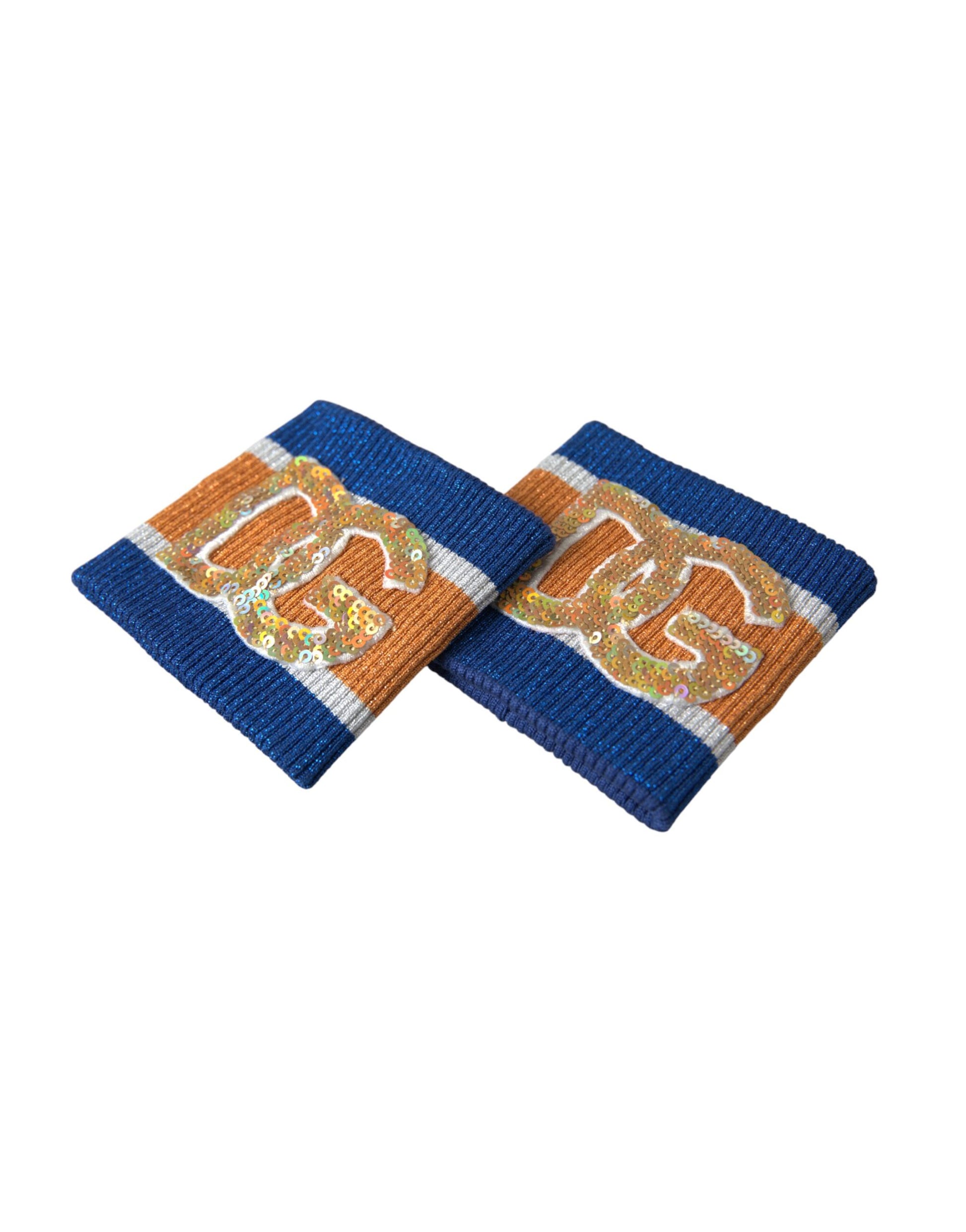 Mehrfarbiges Viskose-Armband mit Logo-Pailletten
