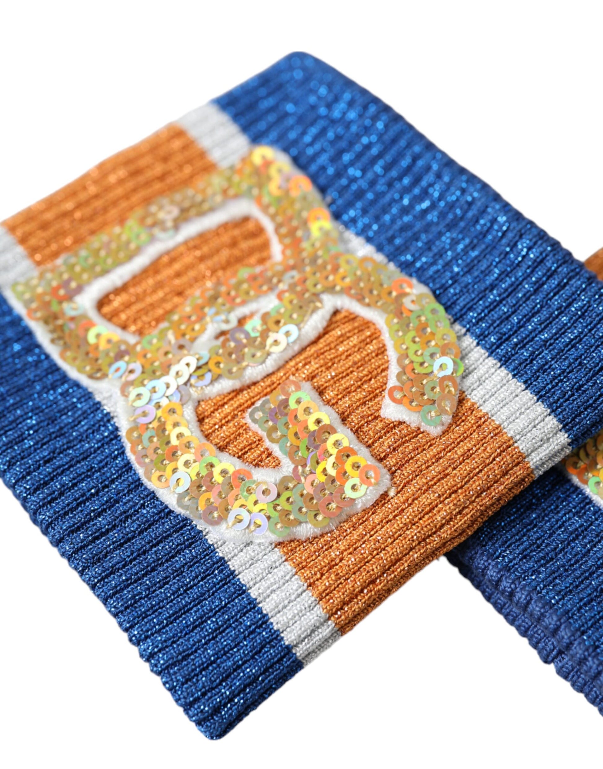 Mehrfarbiges Viskose-Armband mit Logo-Pailletten