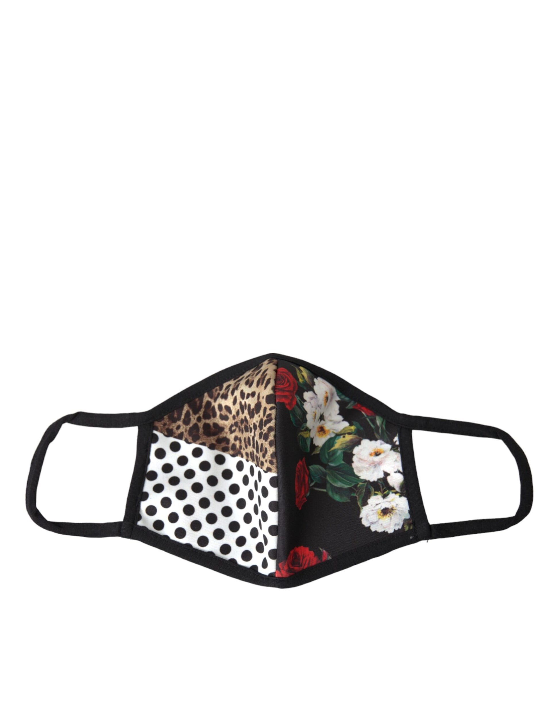 Mehrfarbige Gesichtsmaske mit elastischem Ohrriemen und Leopardenmuster
