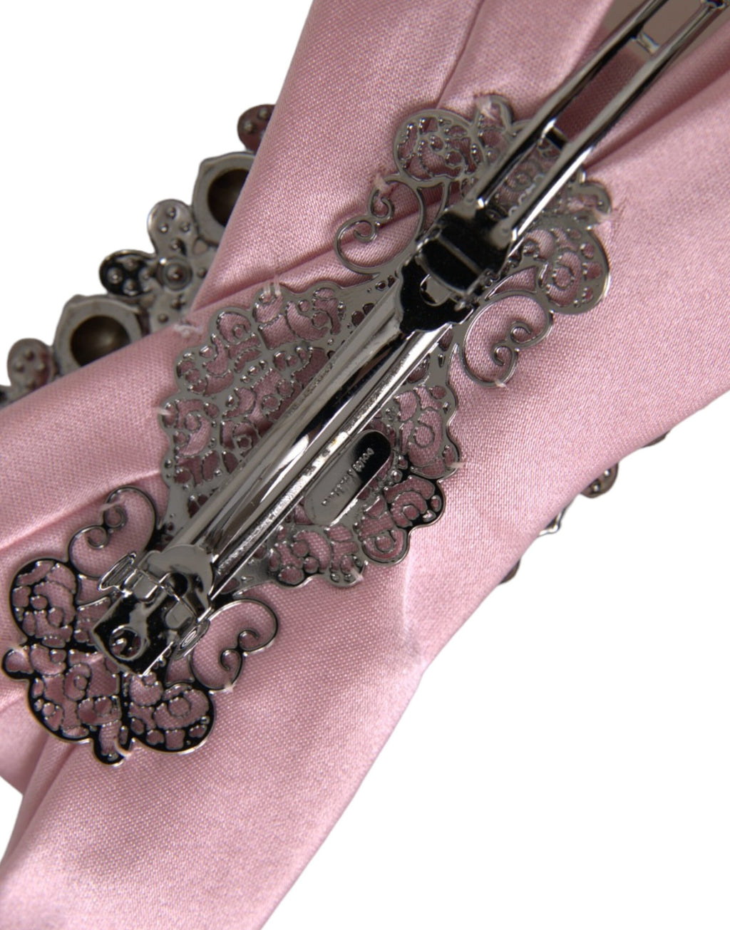 Rosa Satin Kristall Schmuck Brosche Haarnadel