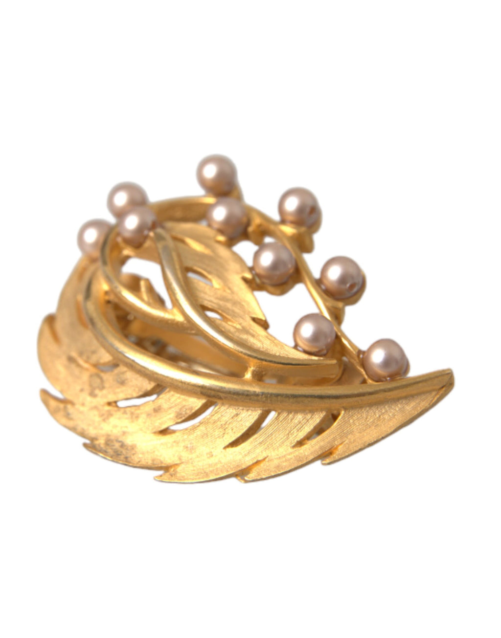 Gold Messing Blatt verziert Schmuck Brosche Haarnadel