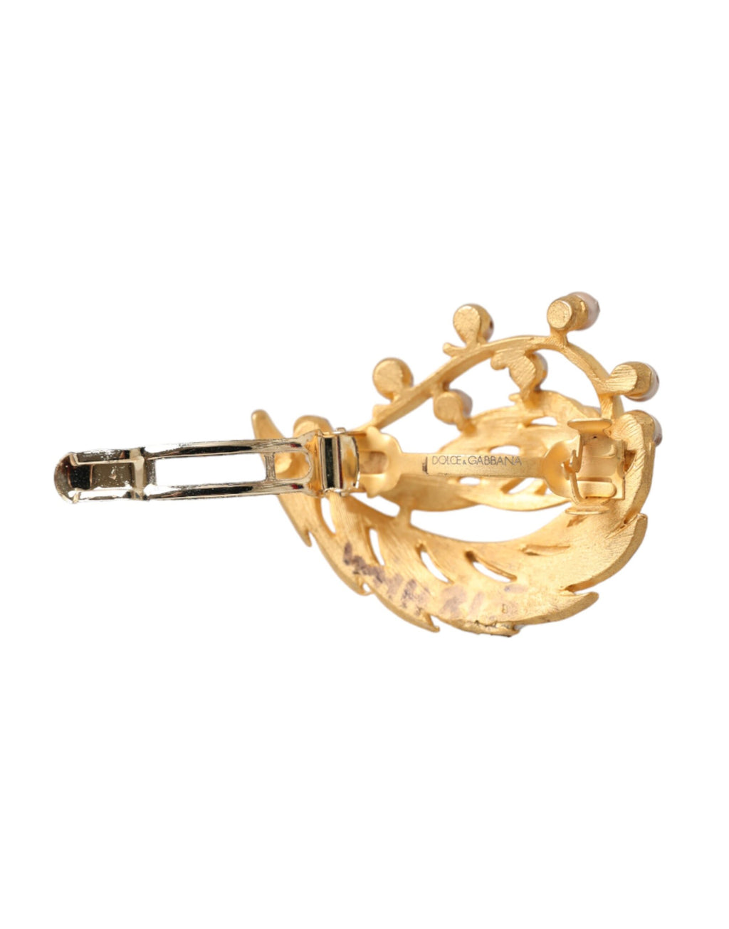 Gold Messing Blatt verziert Schmuck Brosche Haarnadel