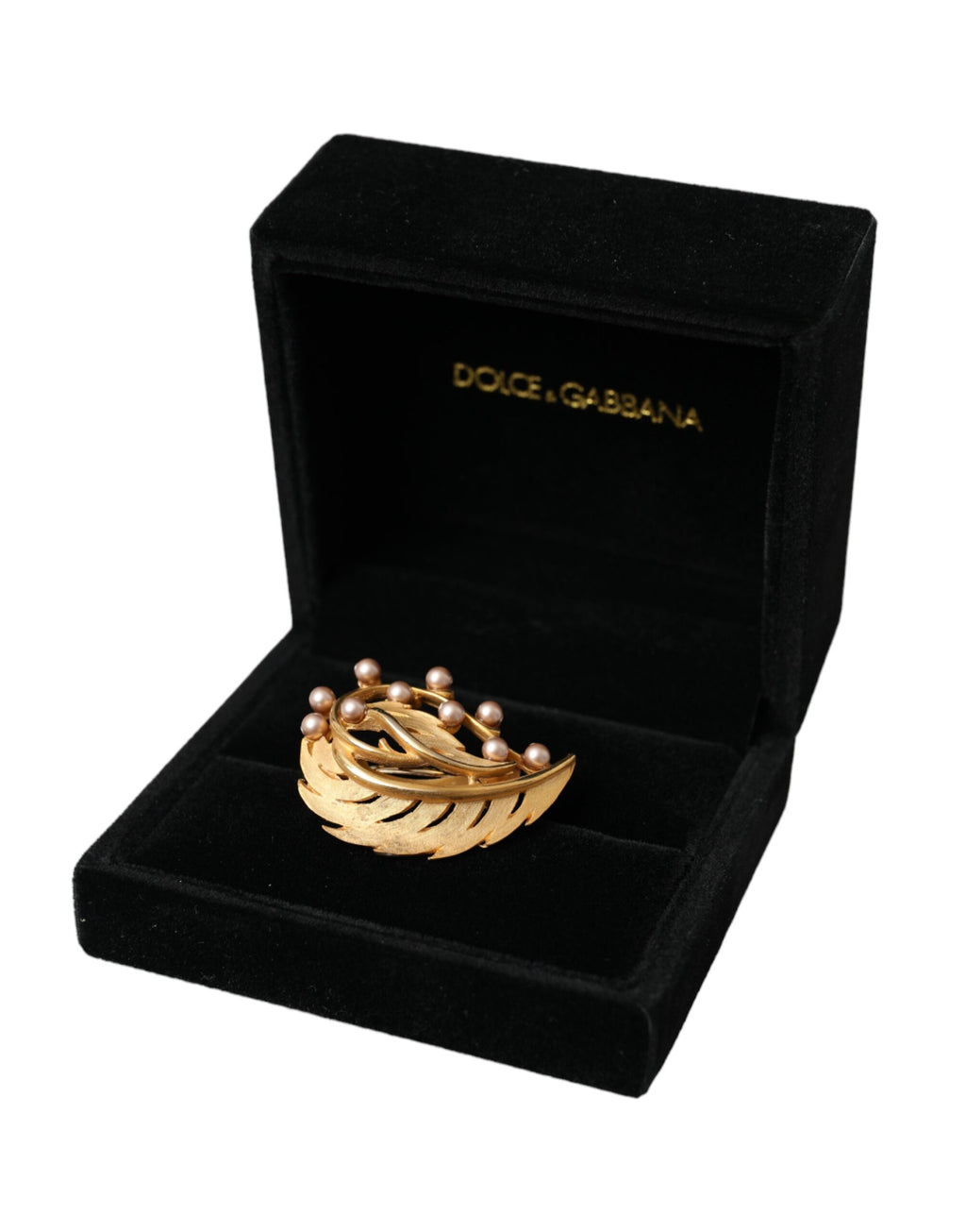 Gold Messing Blatt verziert Schmuck Brosche Haarnadel