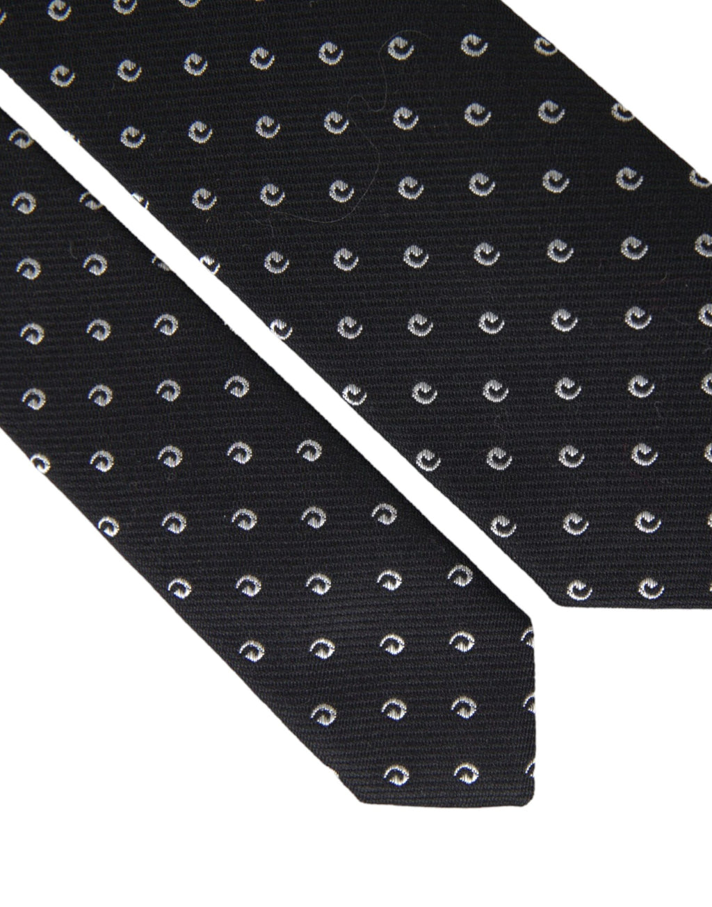 Schwarze, verstellbare Krawatte aus Baumwollmischung mit Logo