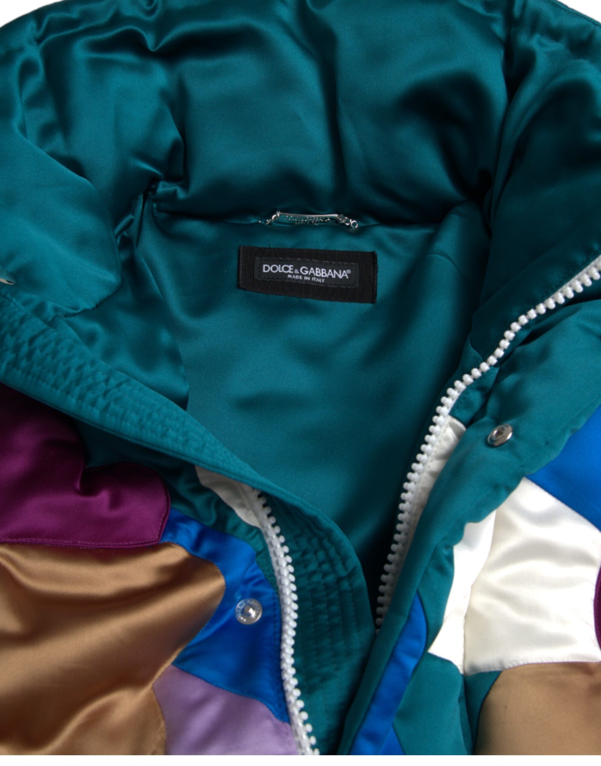Mehrfarbige Windjacke mit Blumenmuster