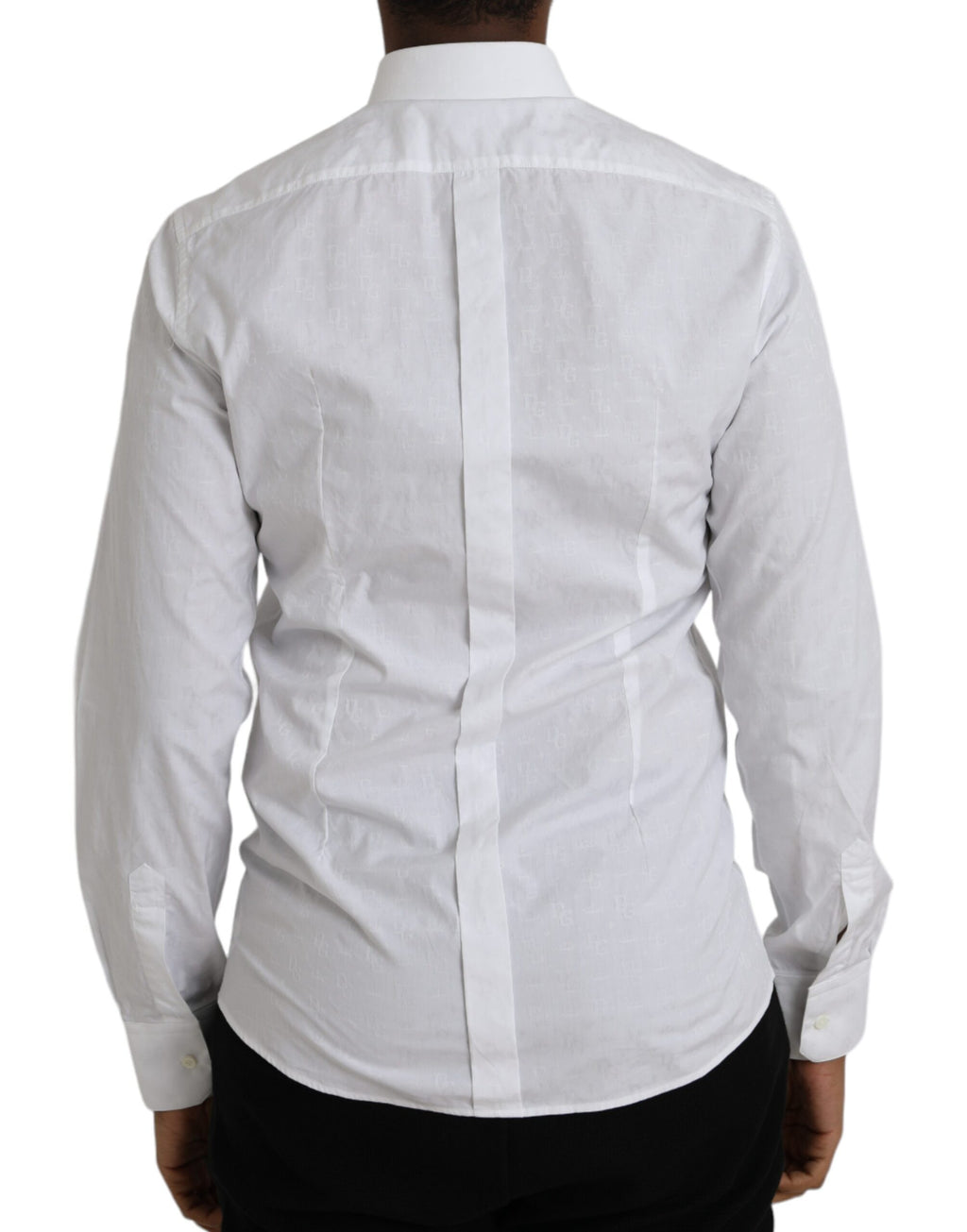 Weißes Langarm-Kleid aus Baumwolle GOLD Shirt