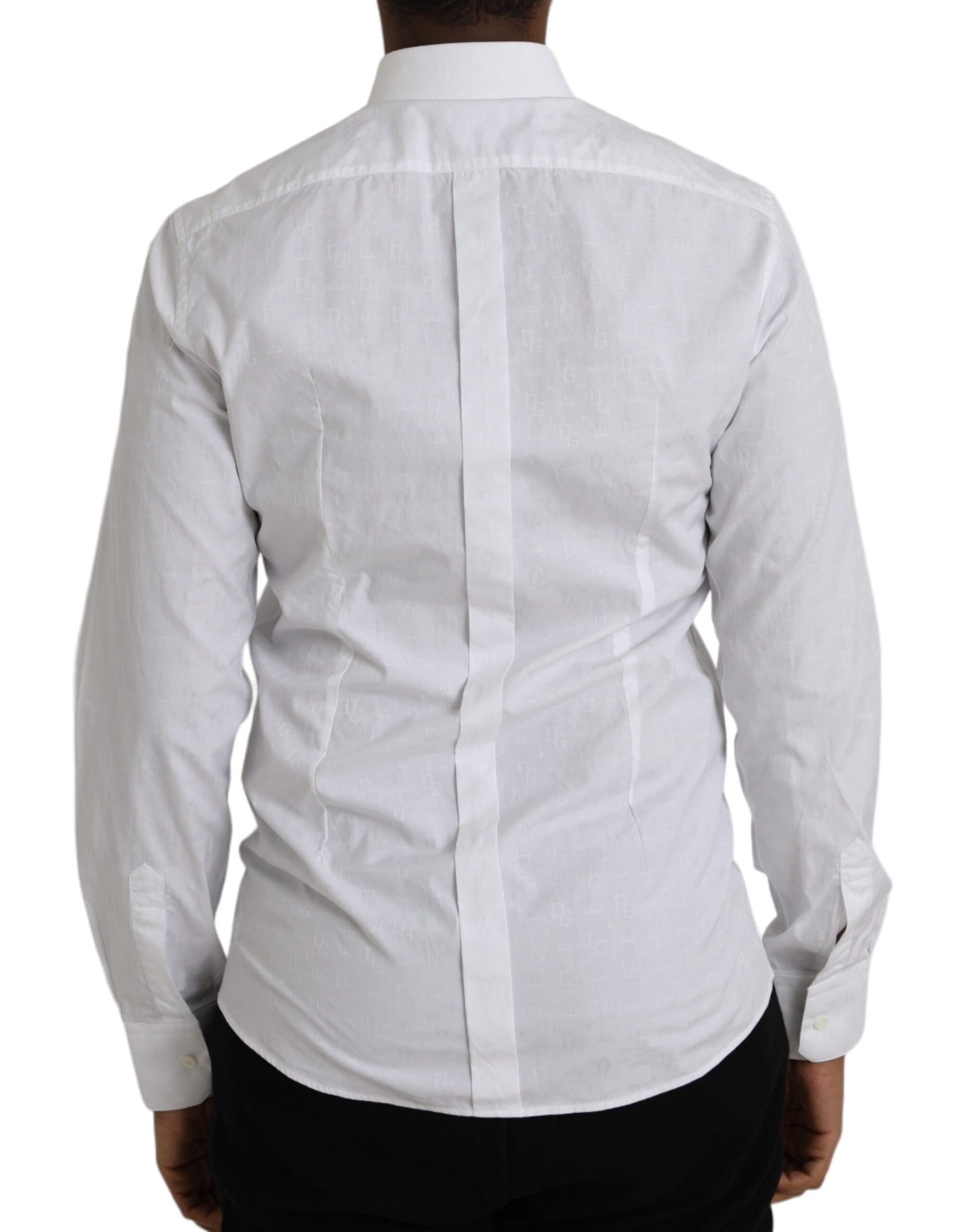 Weißes Langarm-Kleid aus Baumwolle GOLD Shirt