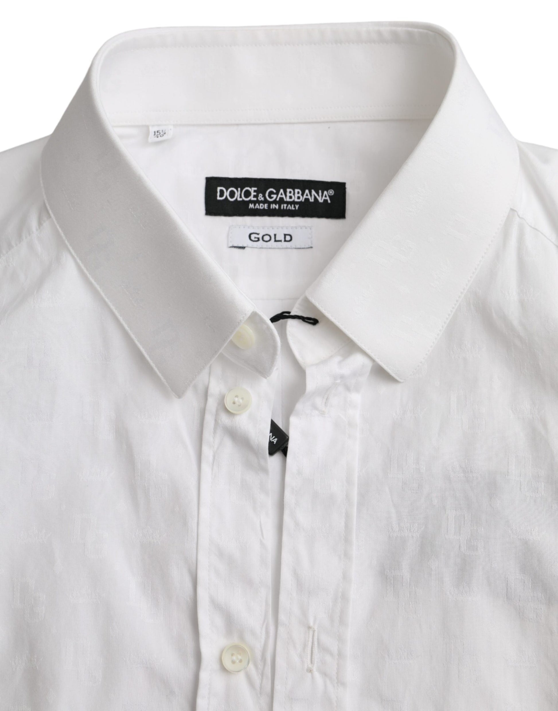 Weißes Langarm-Kleid aus Baumwolle GOLD Shirt