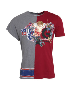 Mehrfarbiges T-Shirt mit kurzen Ärmeln und Grafik