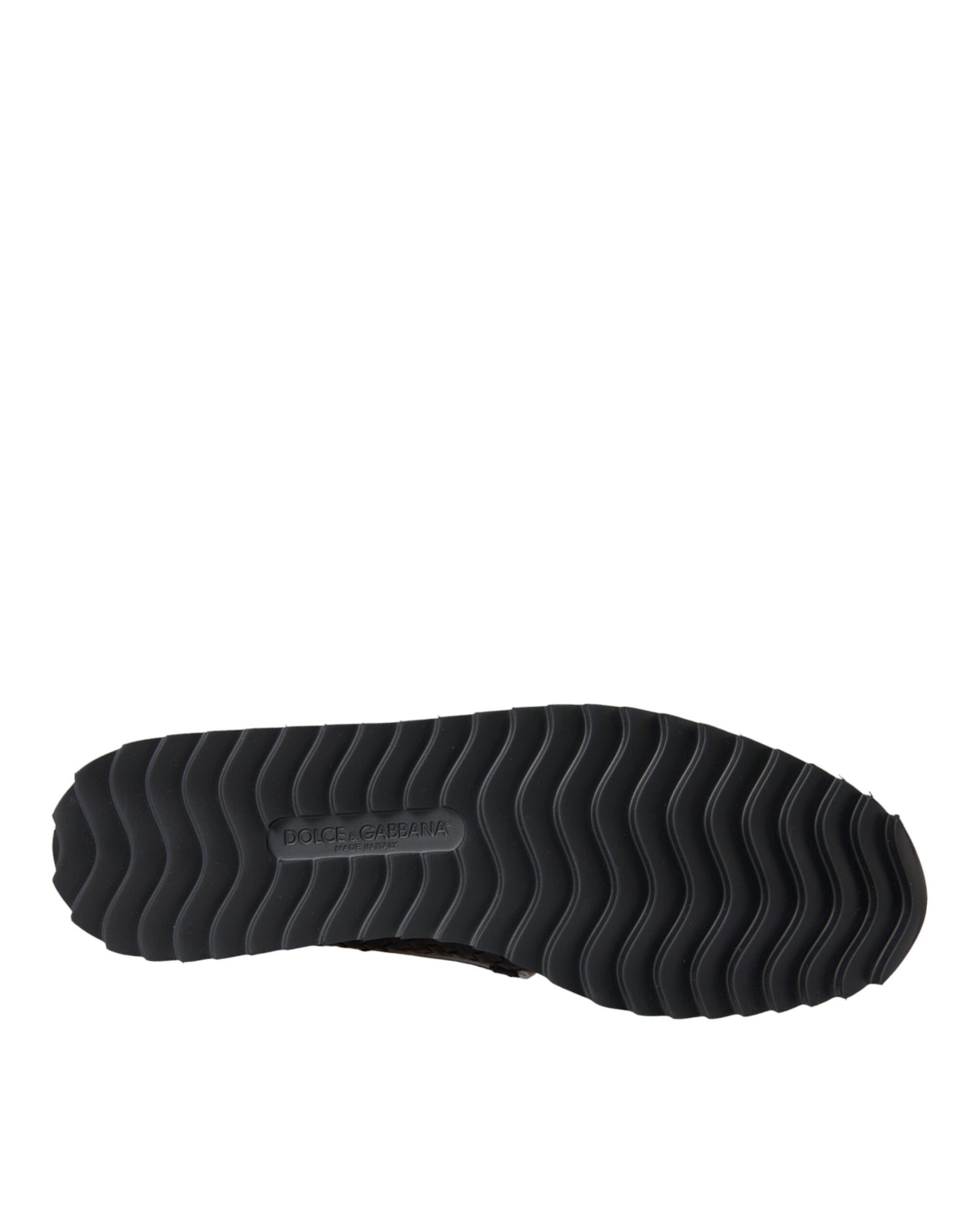 Schwarze gewebte Büffelleder-Loafer für Herren