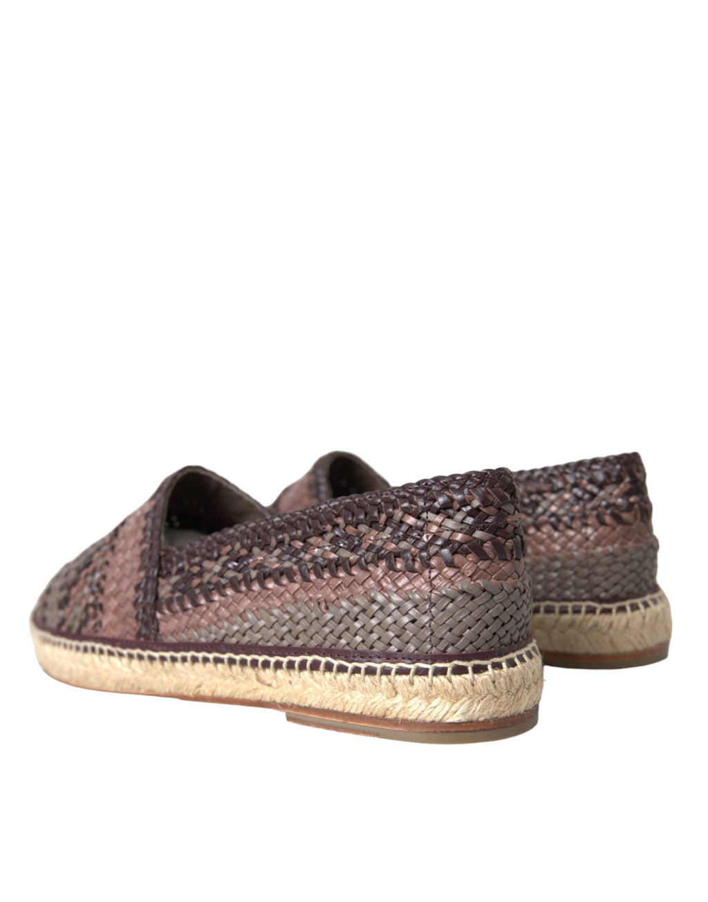 Braune Espadrille-Flats aus Büffelleder