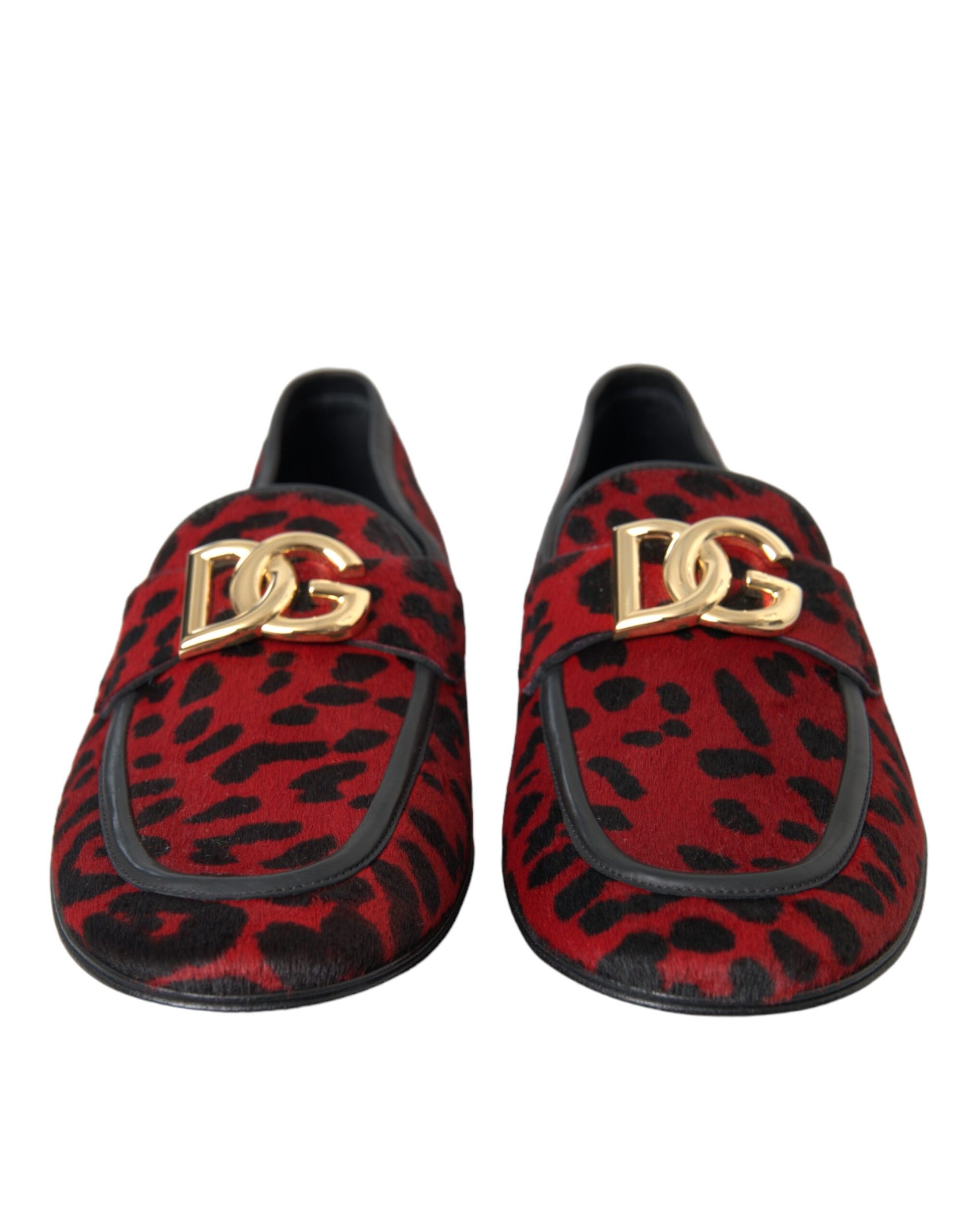 Rot Schwarz Leopard DG Loafers Formelle Herrenschuhe