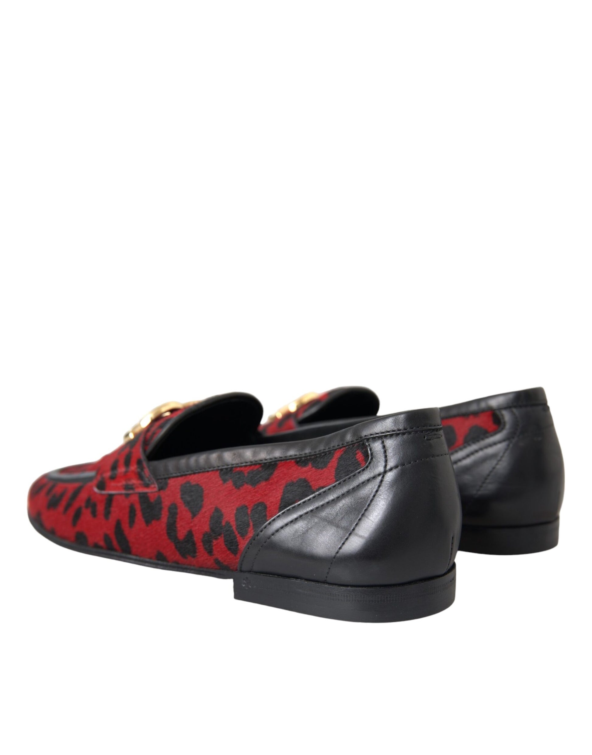 Rot Schwarz Leopard DG Loafers Formelle Herrenschuhe
