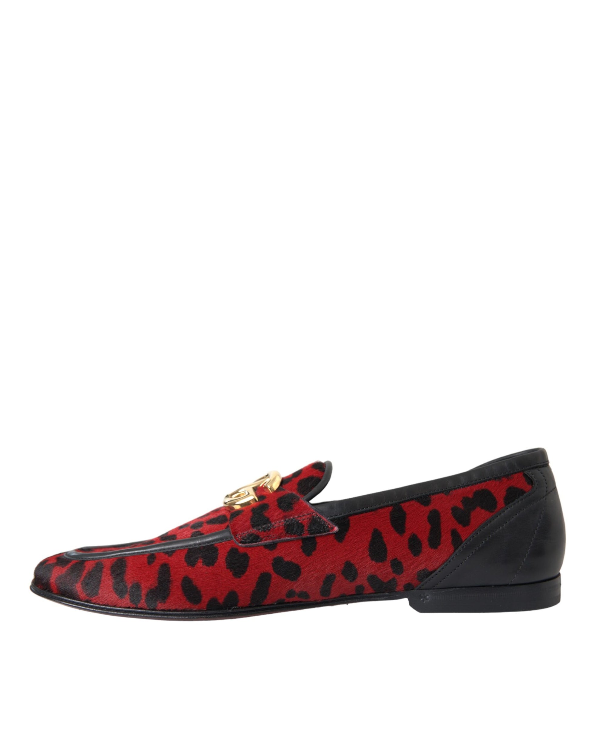 Rot Schwarz Leopard DG Loafers Formelle Herrenschuhe
