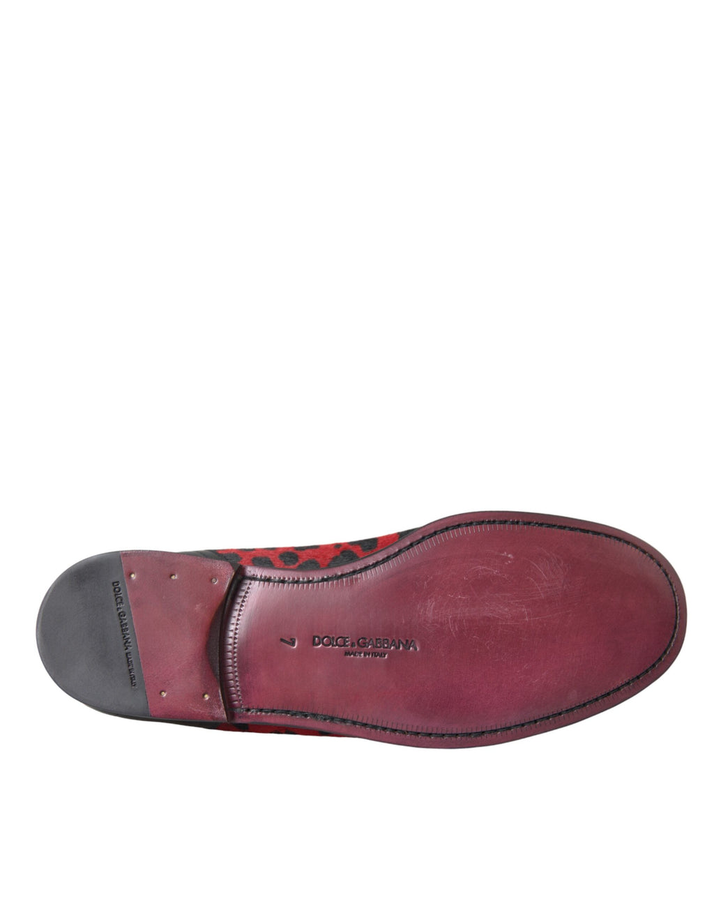 Rot Schwarz Leopard DG Loafers Formelle Herrenschuhe