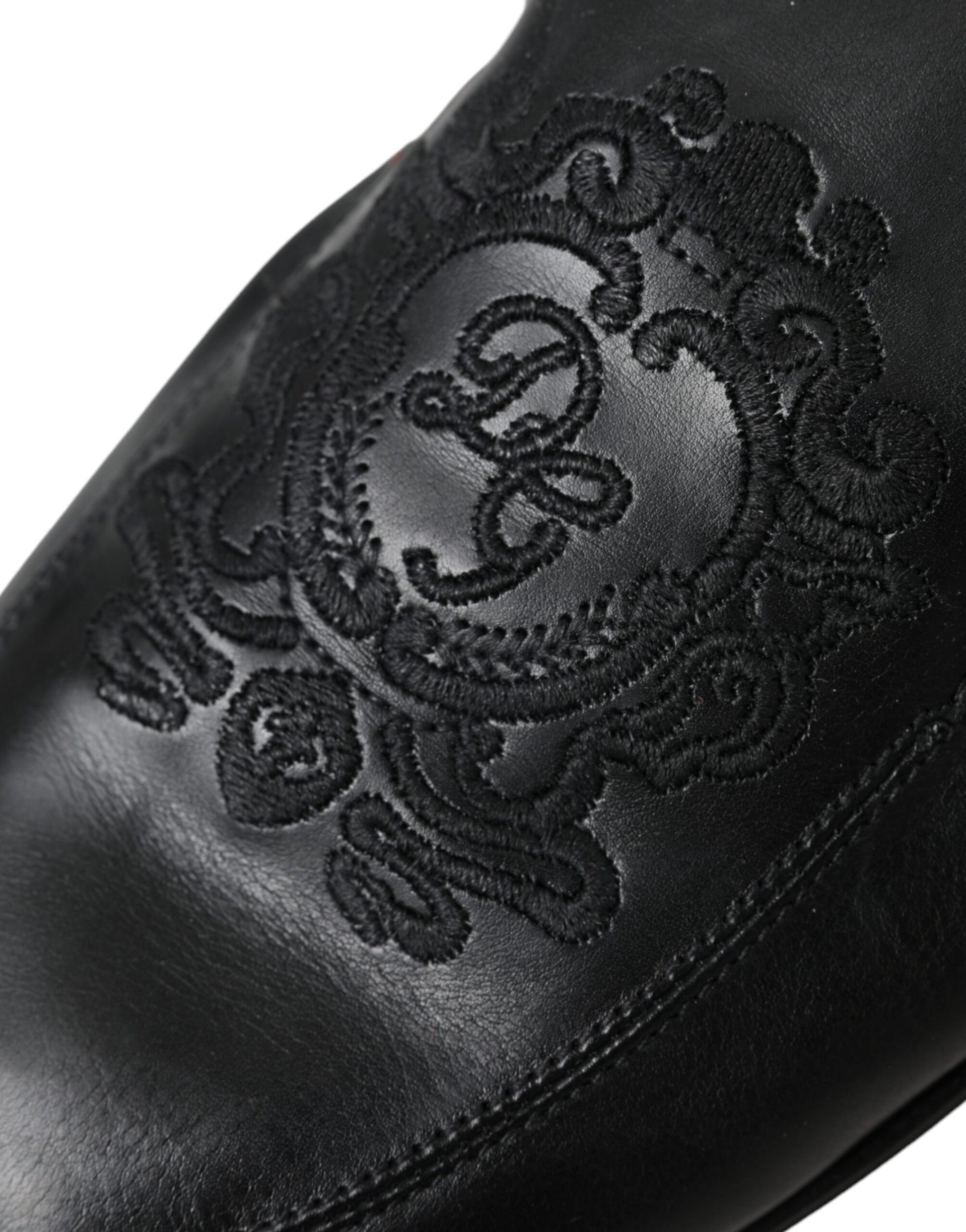Schwarze Herren-Loafer aus Leder mit Logo-Stickerei