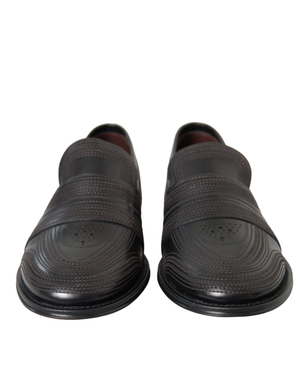 Schwarzbraune Leder-Loafer für Herren