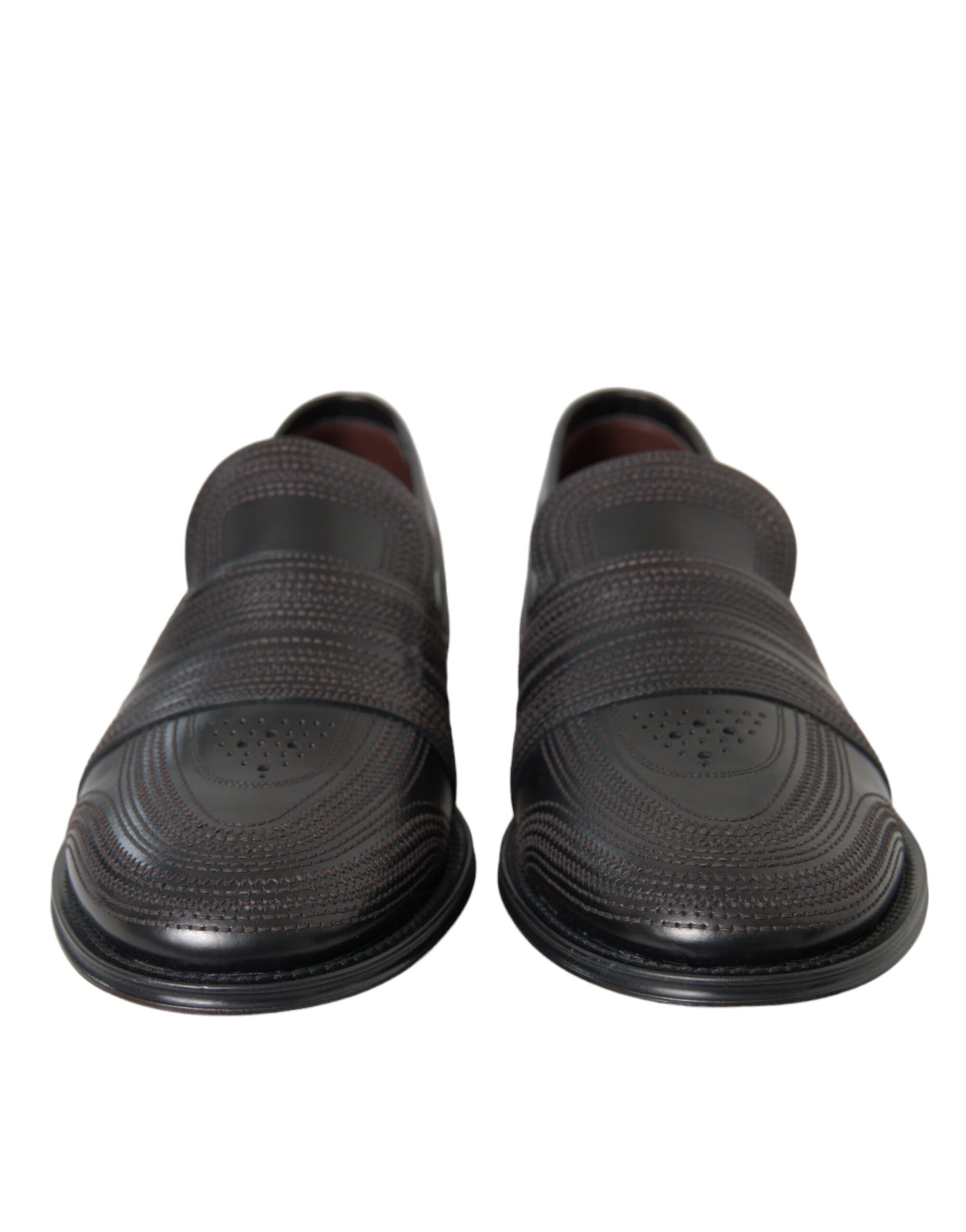 Schwarzbraune Leder-Loafer für Herren