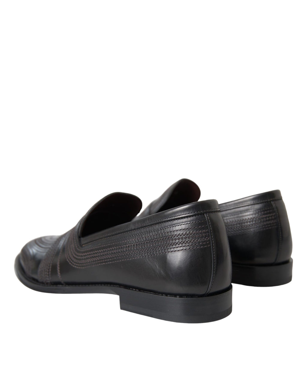 Schwarzbraune Leder-Loafer für Herren