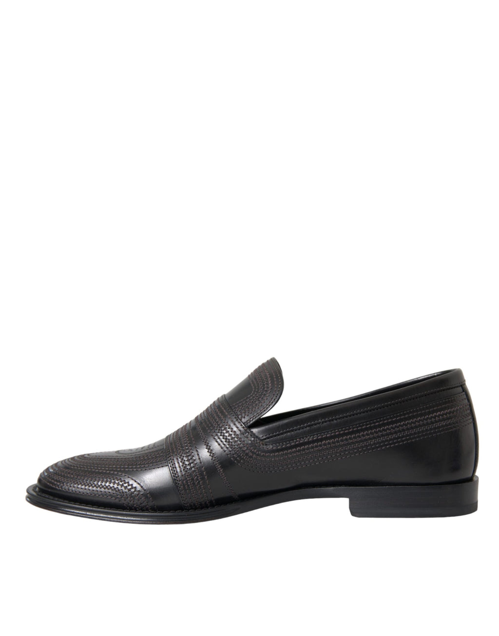 Schwarzbraune Leder-Loafer für Herren