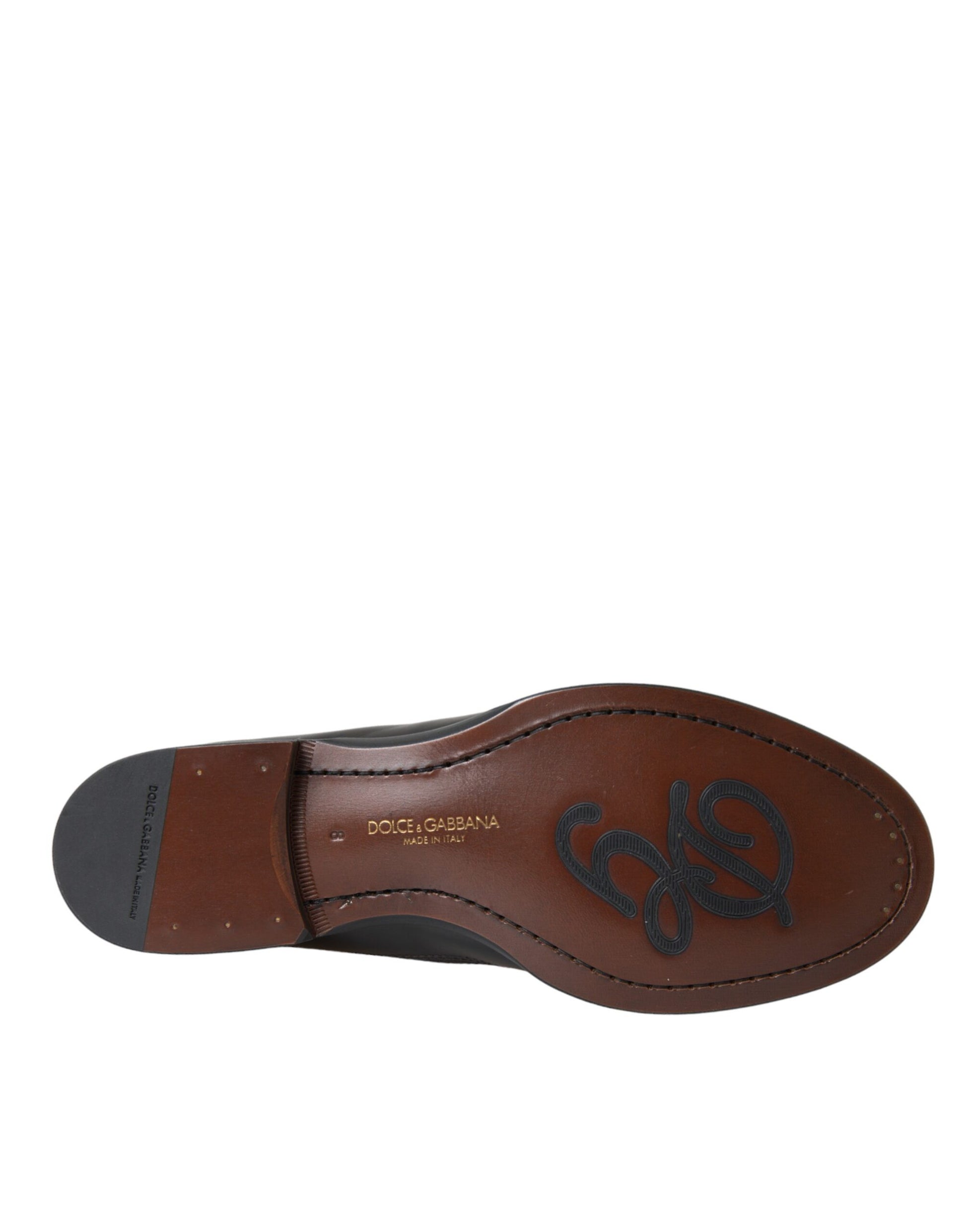Schwarzbraune Leder-Loafer für Herren