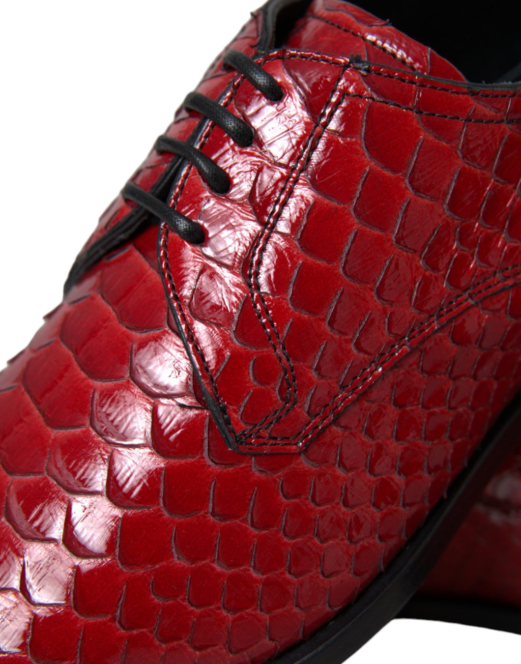 Rot strukturierte lackierte Derby Herren Formelle Schuhe