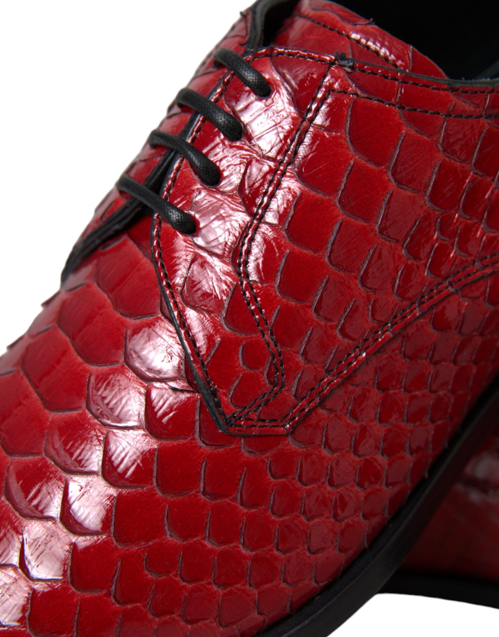 Rot strukturierte lackierte Derby Herren Formelle Schuhe