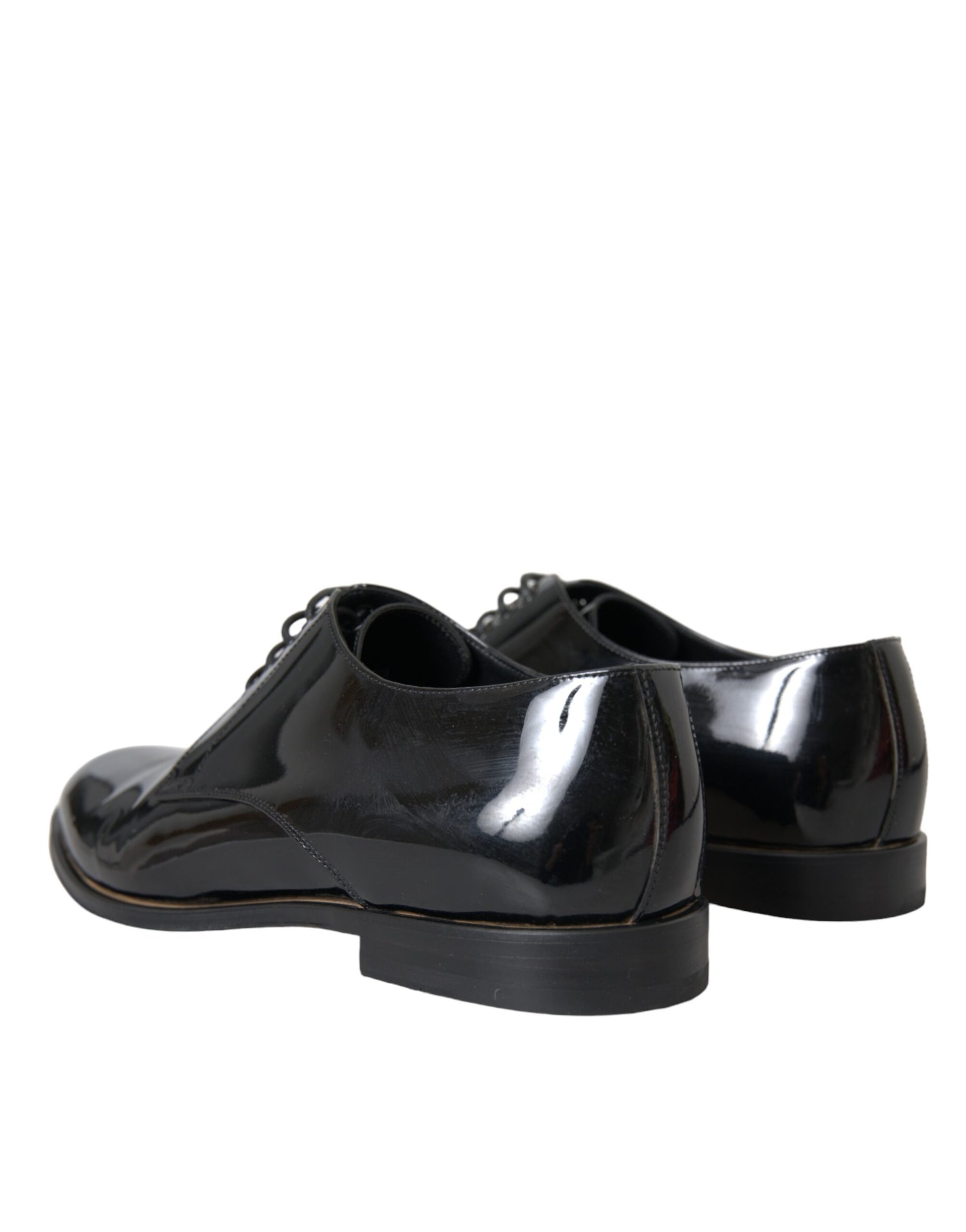 Schwarze Derby-Schuhe aus Lackleder für formelle Anlässe