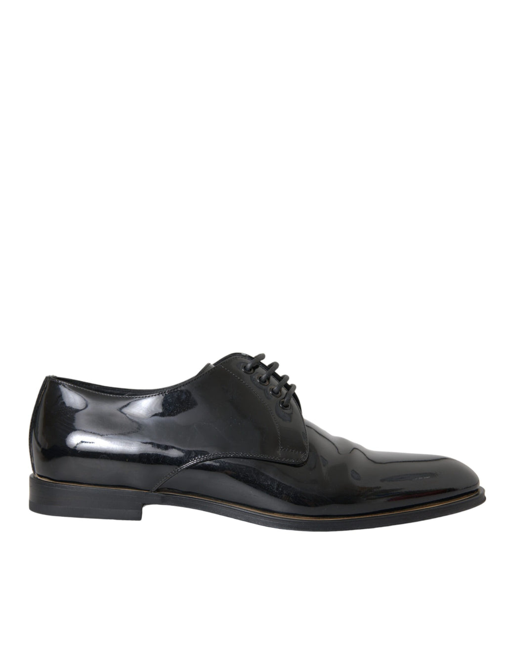 Schwarze Derby-Schuhe aus Lackleder für formelle Anlässe