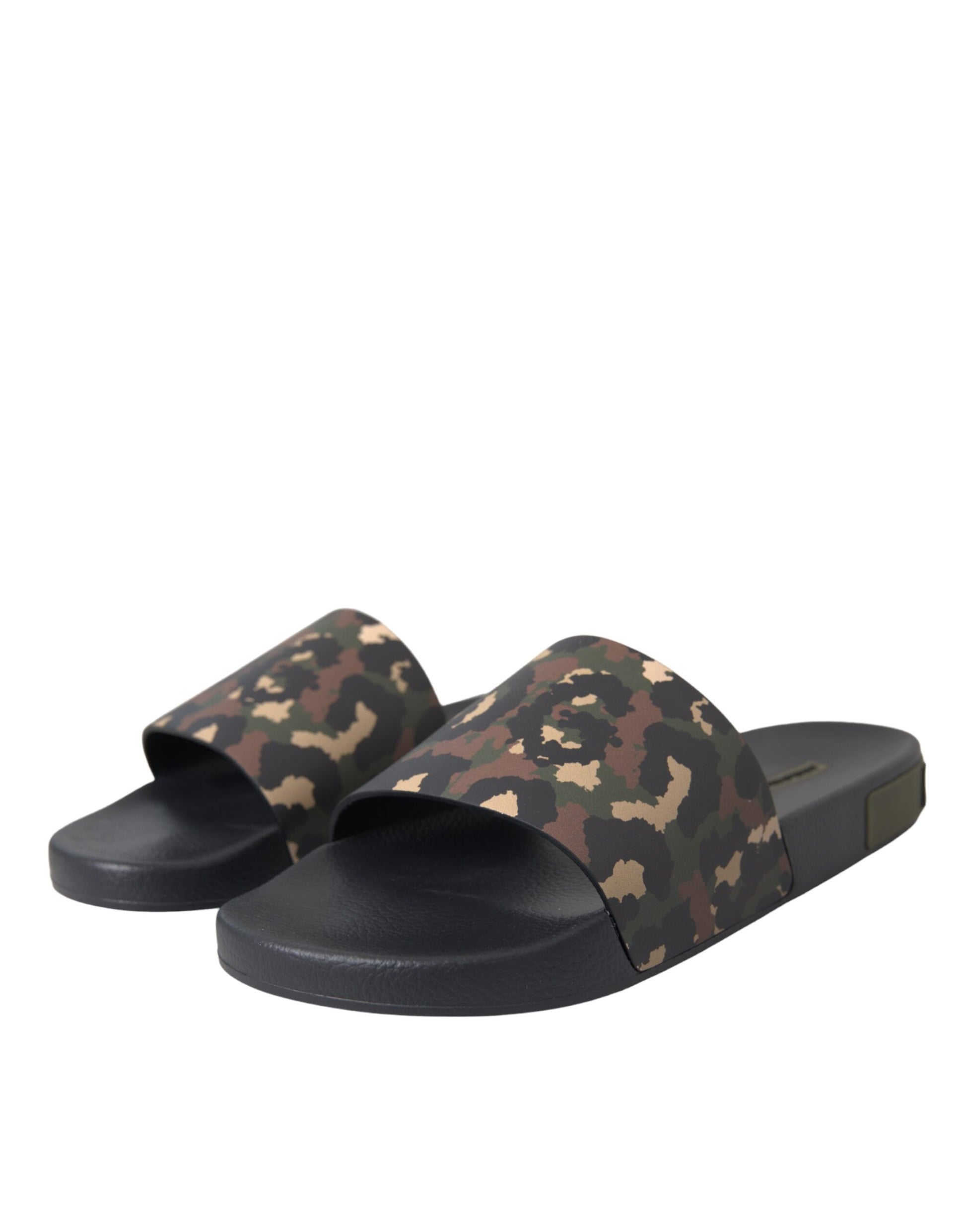 Mehrfarbige Camouflage-Leder-Strandschuhe für Herren