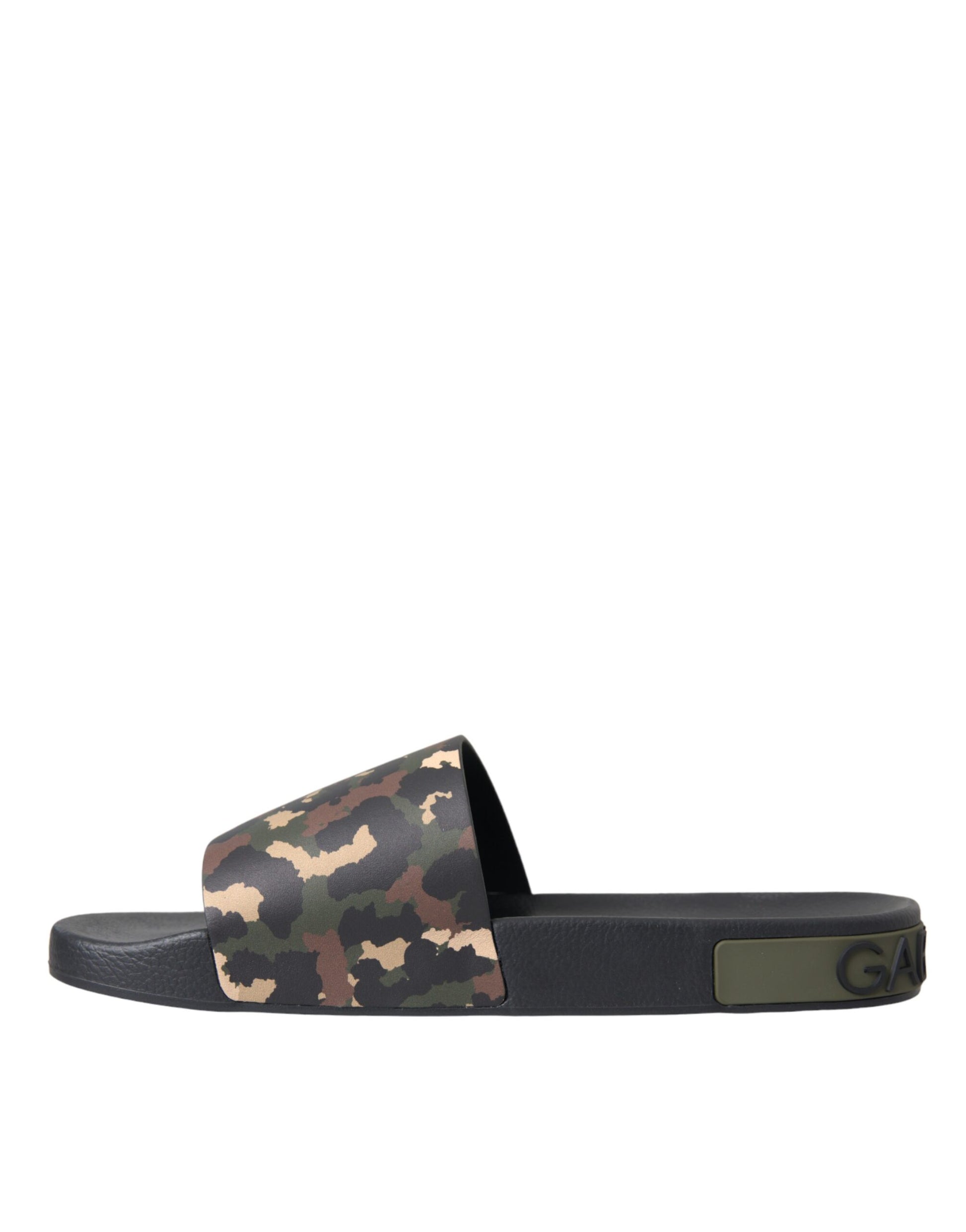Mehrfarbige Camouflage-Leder-Strandschuhe für Herren