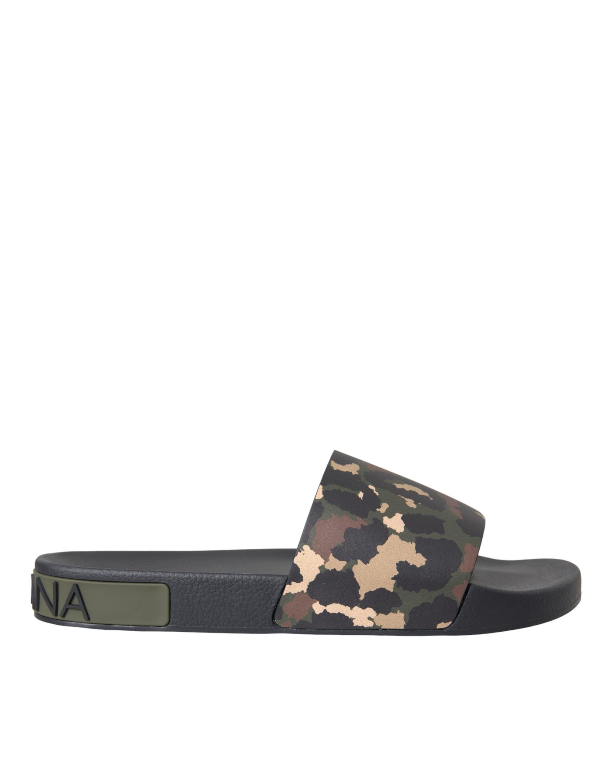 Mehrfarbige Camouflage-Leder-Strandschuhe für Herren