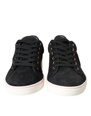 Schwarze Wildleder Herren Low Top Sneakers Herrenschuhe