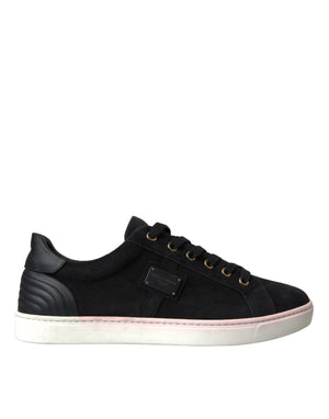 Schwarze Wildleder Herren Low Top Sneakers Herrenschuhe