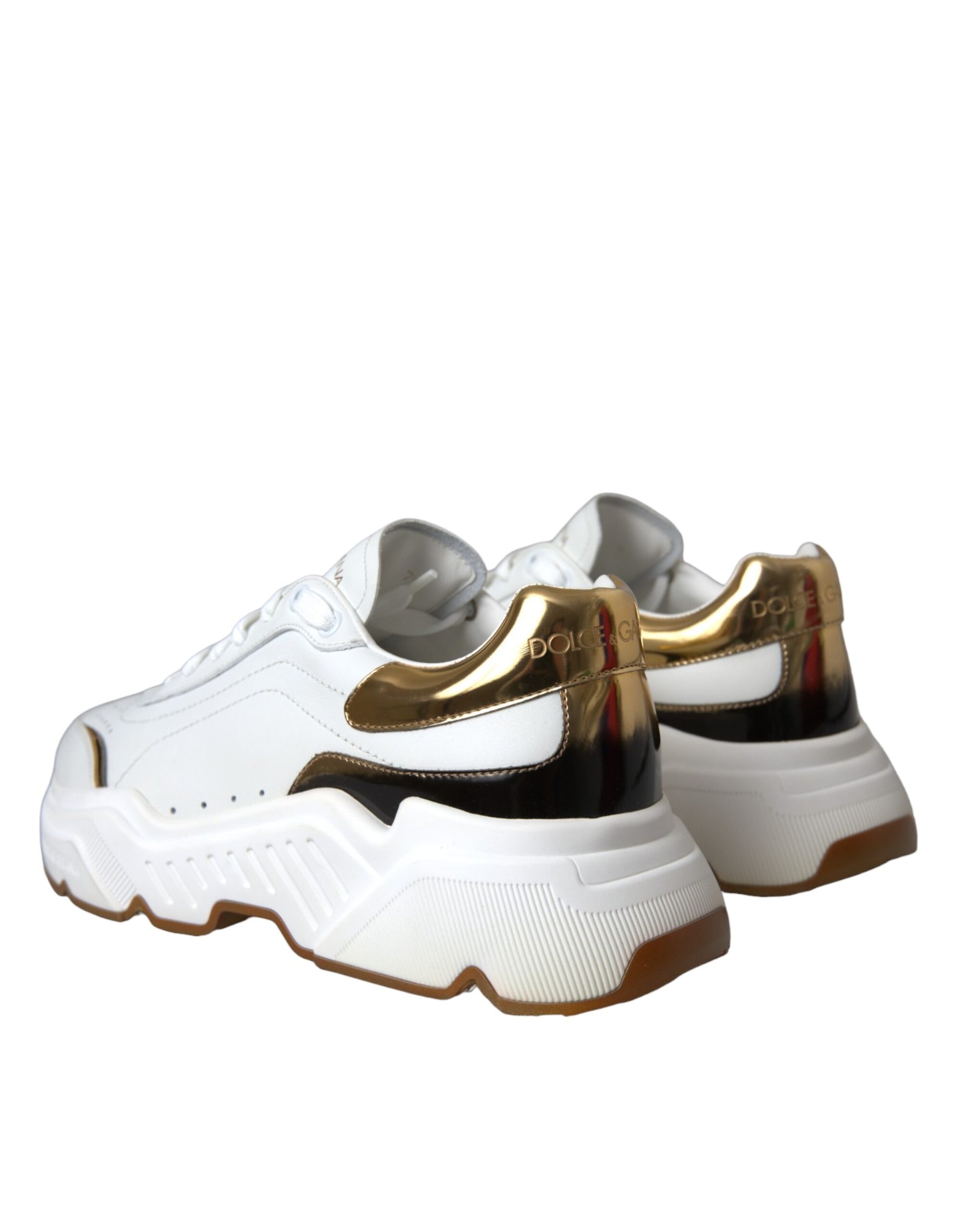 Weißgoldene DAYMASTER Leder-Sneakers