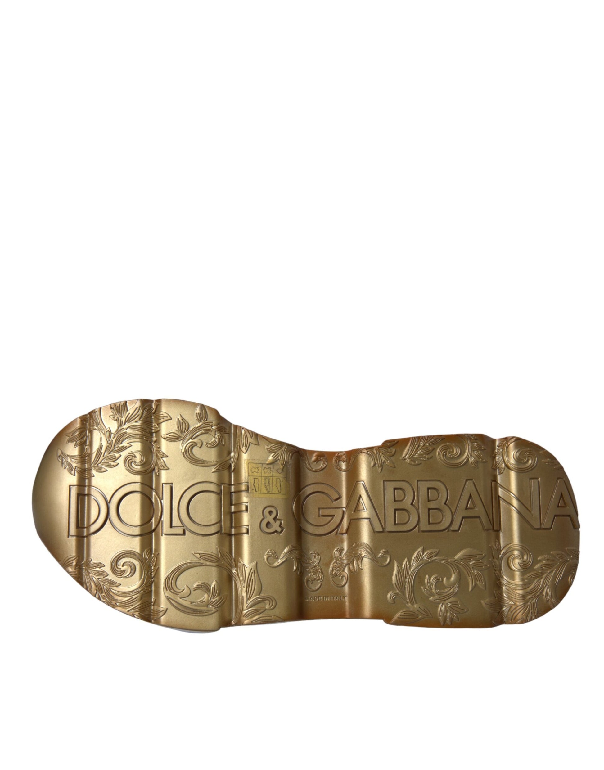 Weißgoldene DAYMASTER Leder-Sneakers