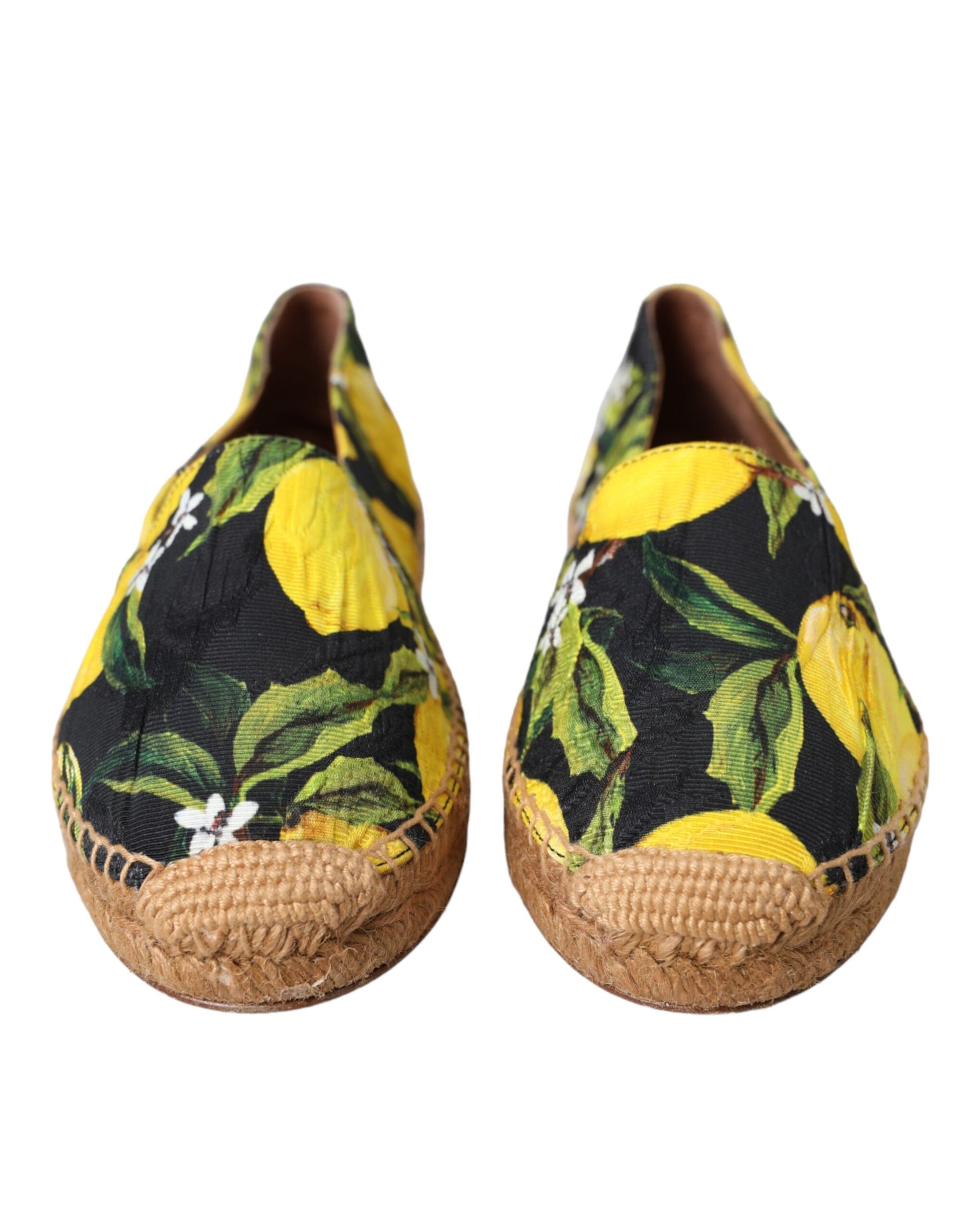 Mehrfarbige Zitronen-Espadrilles zum Hineinschlüpfen
