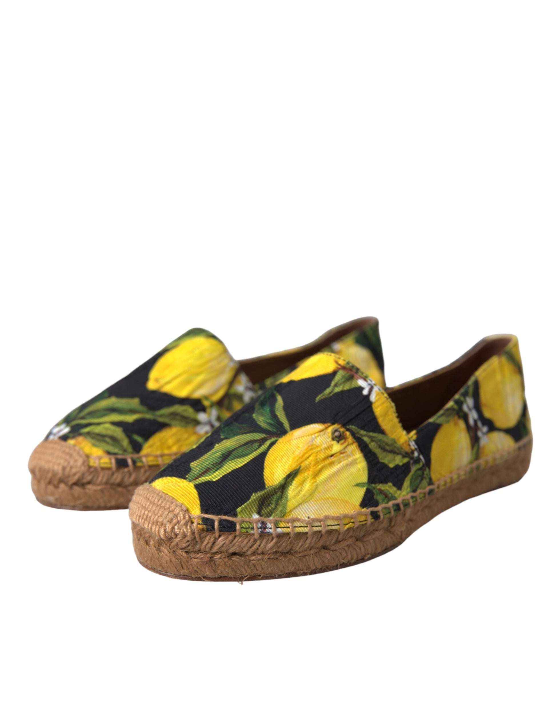Mehrfarbige Zitronen-Espadrilles zum Hineinschlüpfen