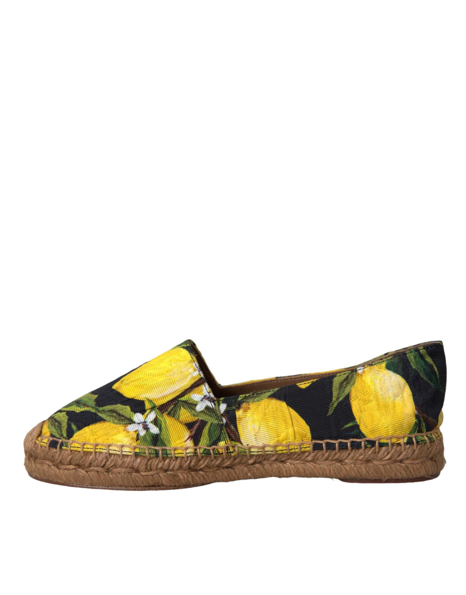 Mehrfarbige Zitronen-Espadrilles zum Hineinschlüpfen