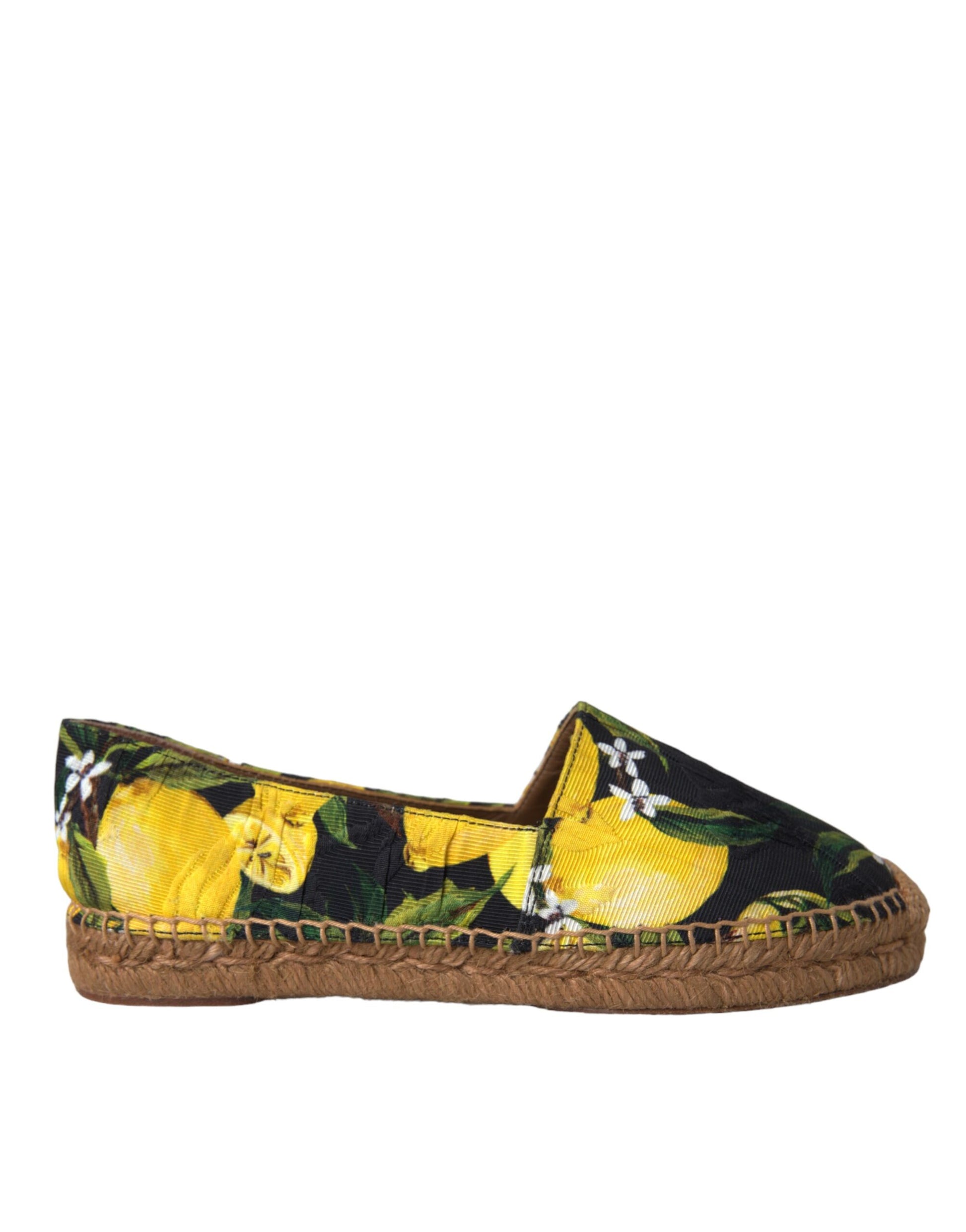 Mehrfarbige Zitronen-Espadrilles zum Hineinschlüpfen